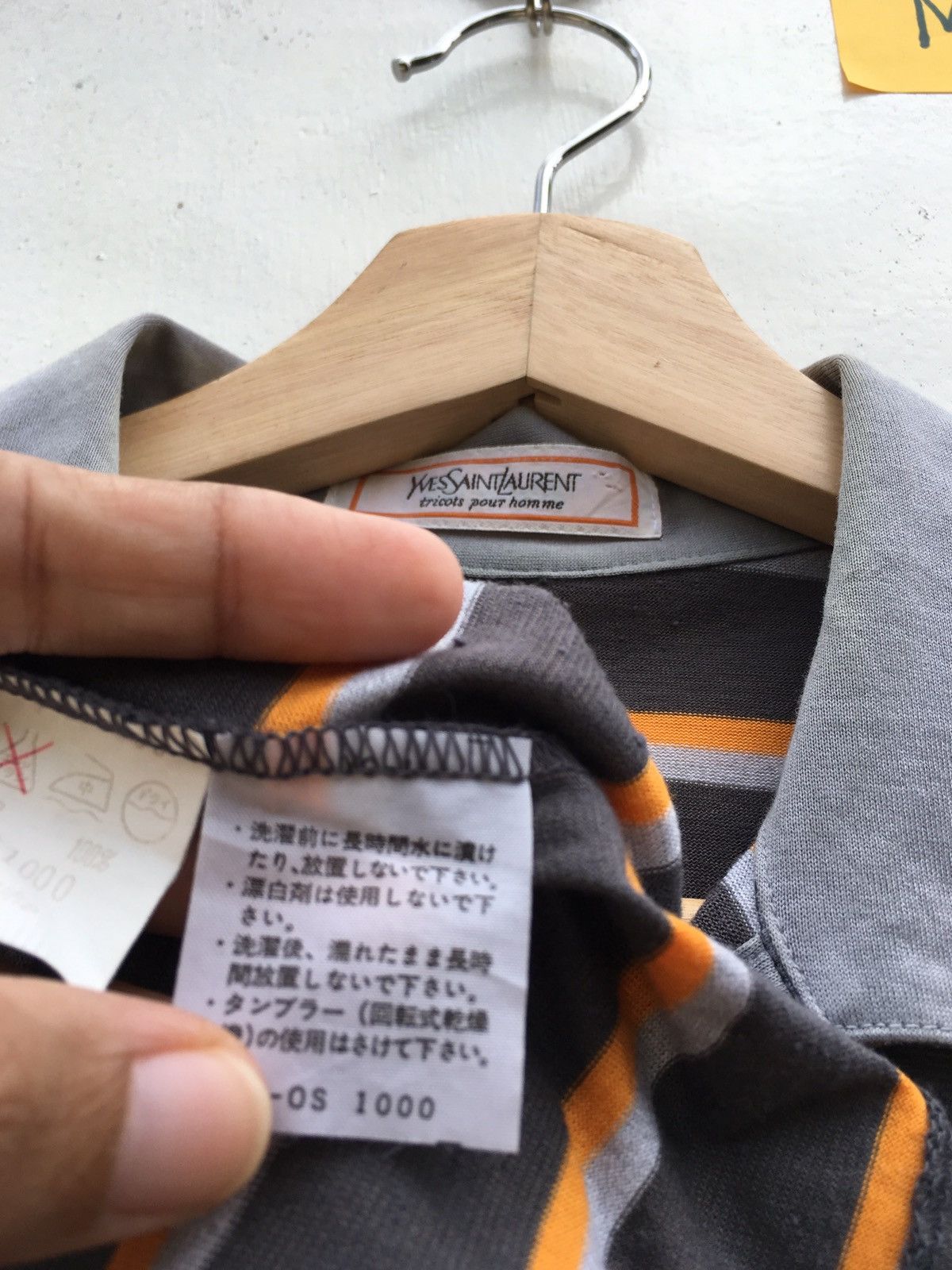 Yves Saint Laurent Vintage 90 YSL Yves Saint Laurent Stripes Polo Shirt Size US M / EU 48-50 / 2 - 13 Thumbnail