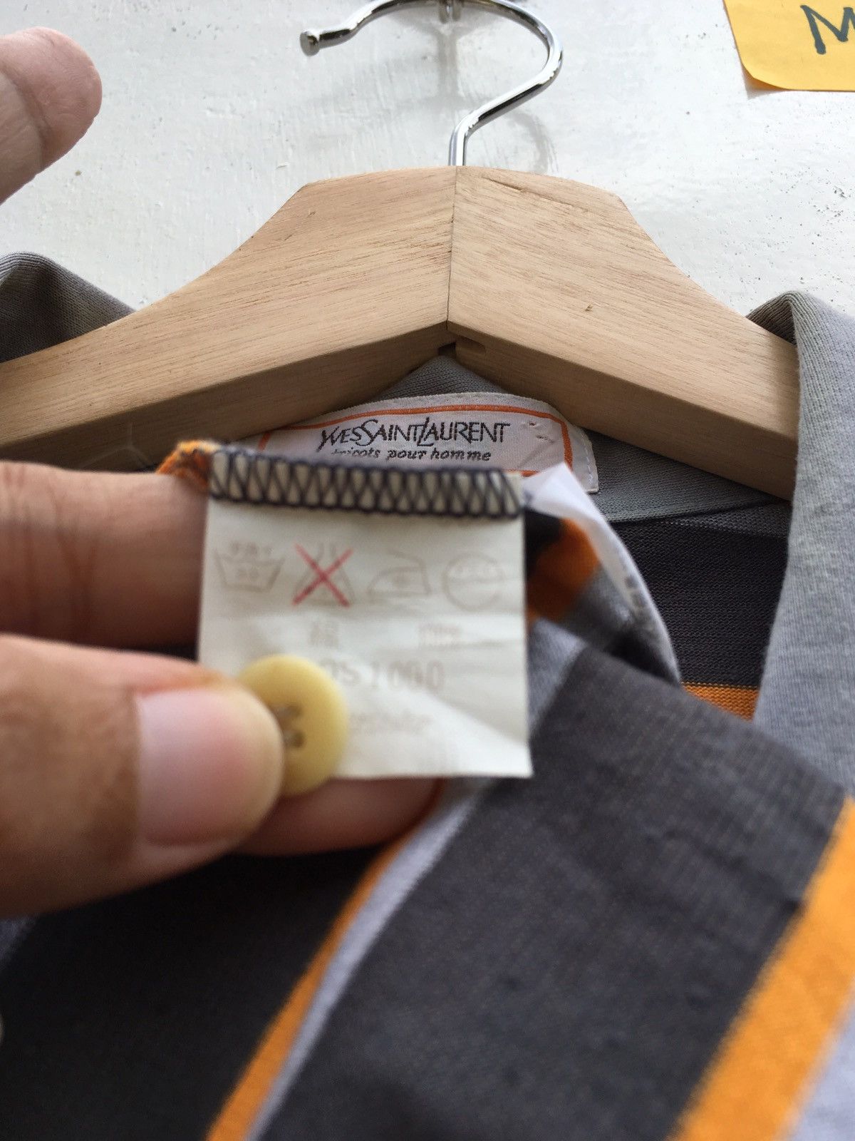 Yves Saint Laurent Vintage 90 YSL Yves Saint Laurent Stripes Polo Shirt Size US M / EU 48-50 / 2 - 12 Thumbnail