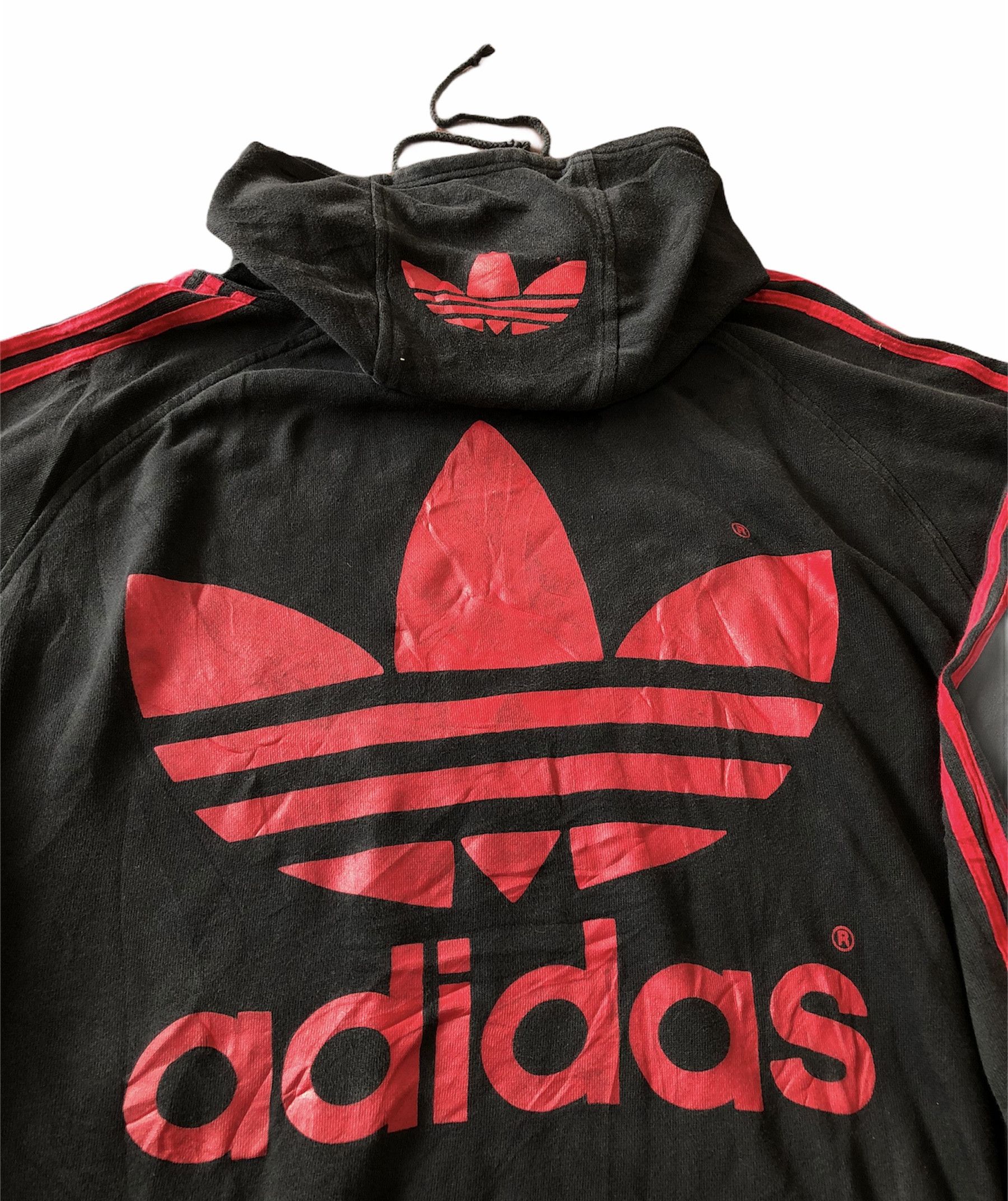 VINTAGE 90’S ADIDAS BIG LOGO BAGGY HOODIE