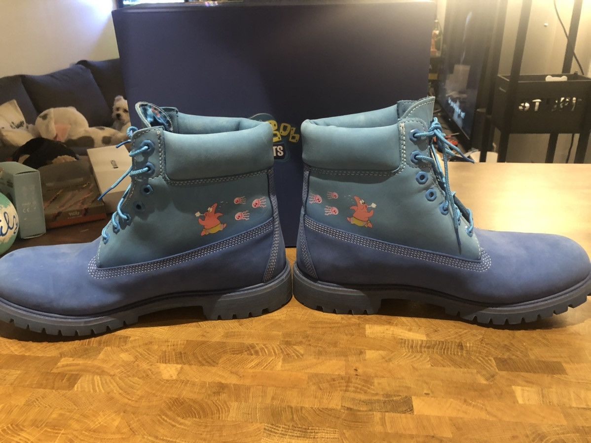 Blue spongebob timberlands online