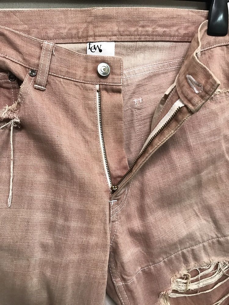 Vintage FEW by Friction Dead In Japan Damaged Ripped Denim Jeans Size US 31 - 5 Thumbnail