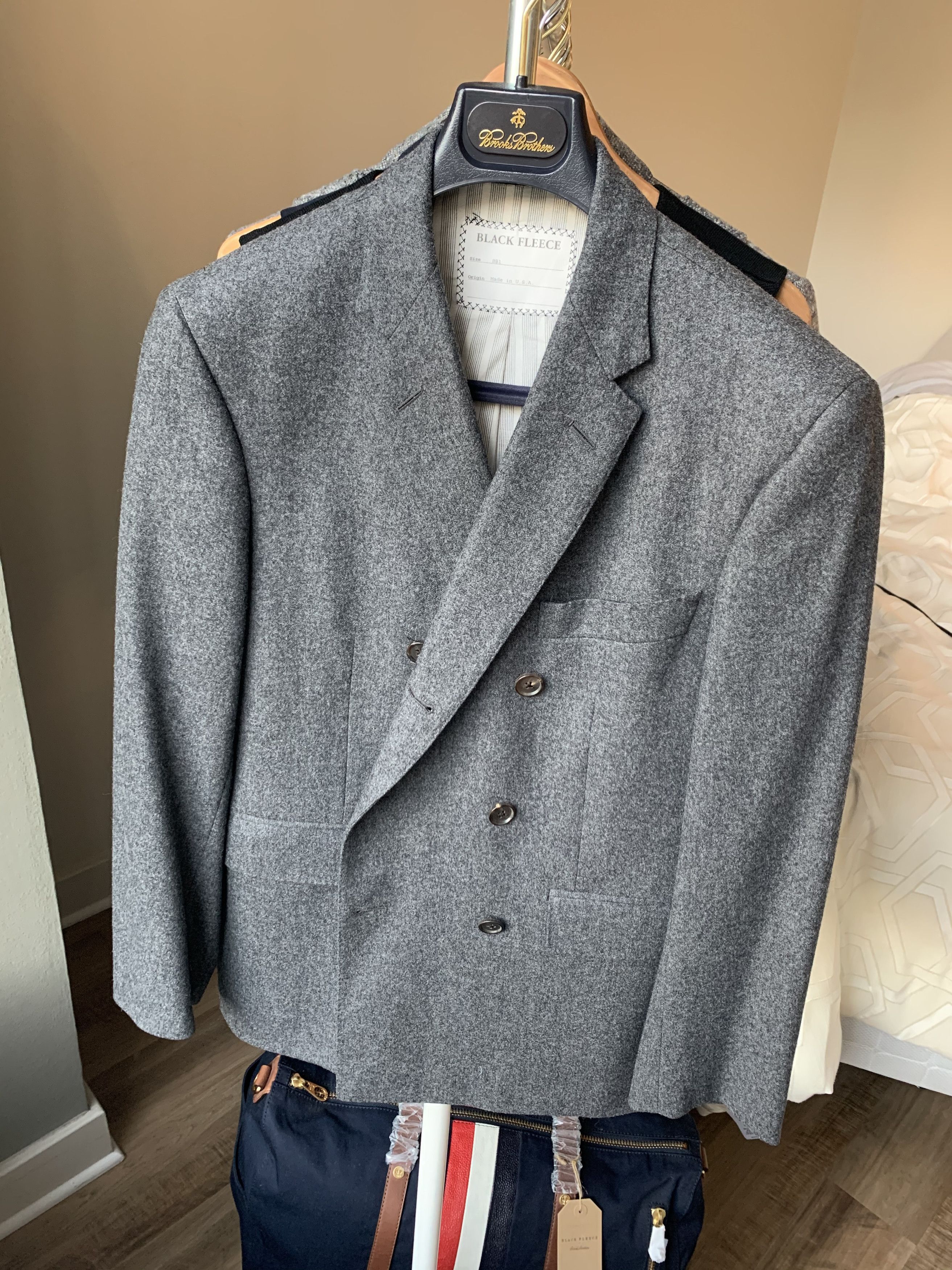 Thom Browne Brooks Brothers Black Fleece Grey Blazer Thom Browne Grailed