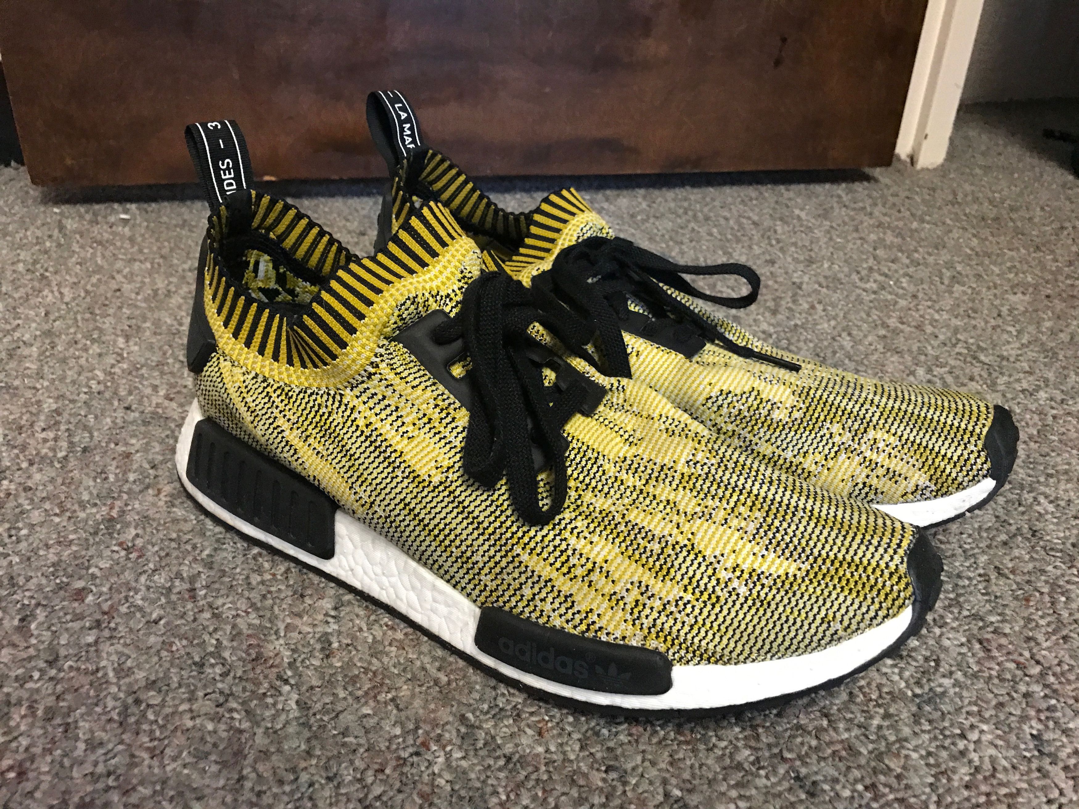 Nmd deals yellow camo