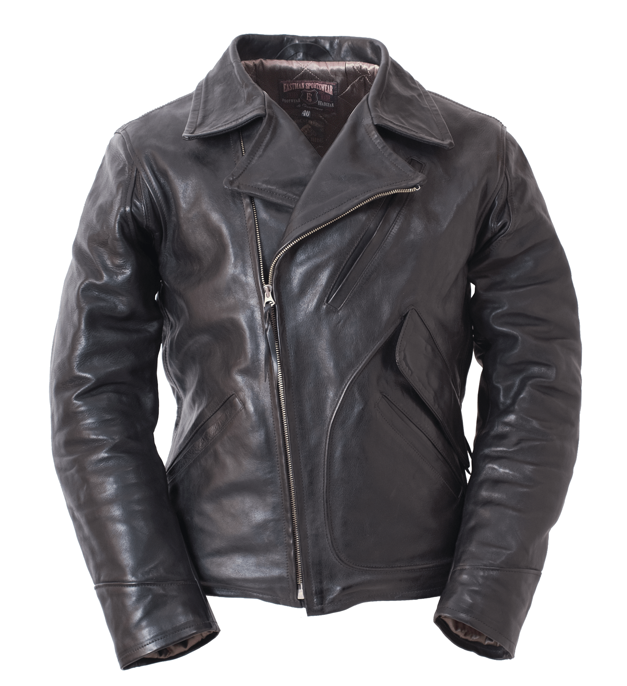 E.L.M.C. Eastman Windward Black Motorcycle Jacket - Size 42