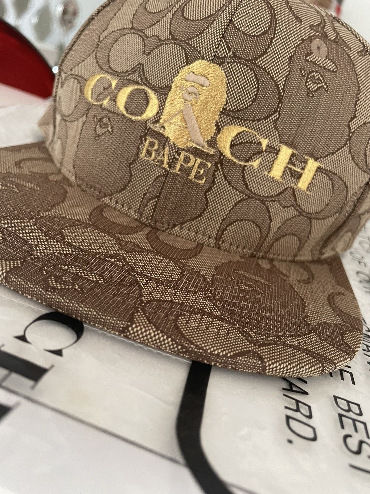 BAPE X COACH JACQUARD BASEBALL CAP