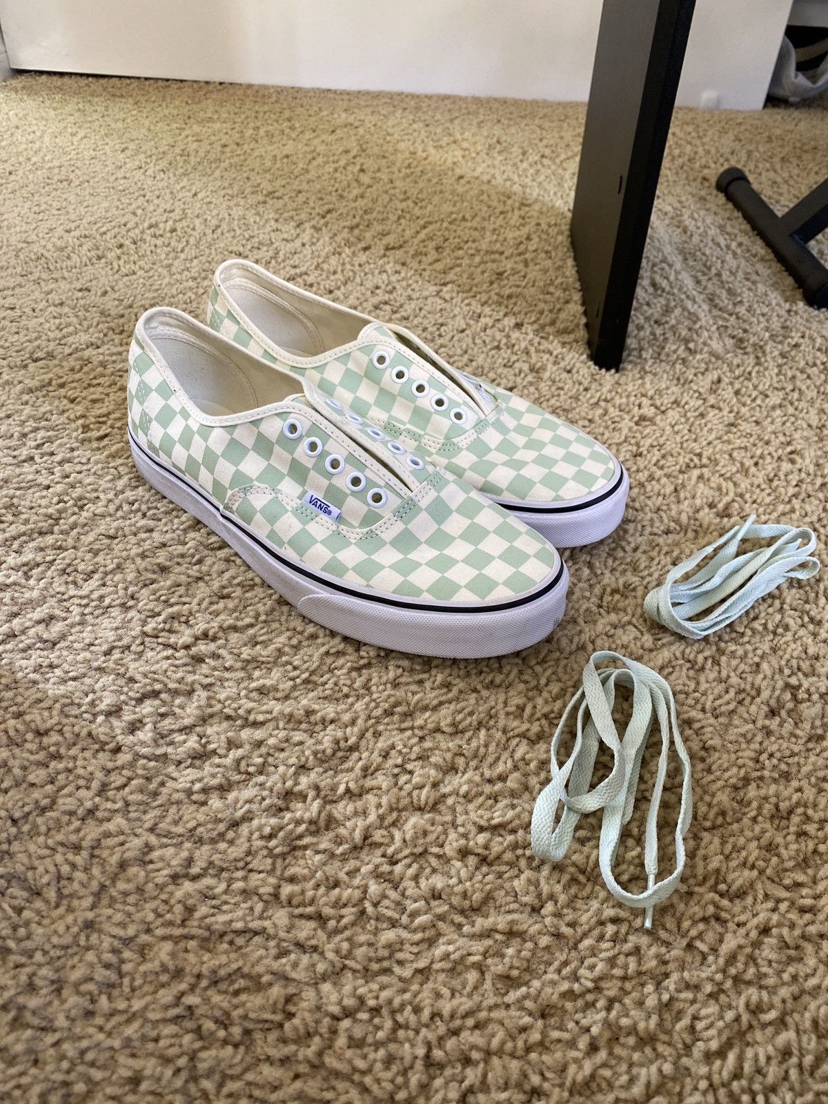 Mint checkered vans hotsell