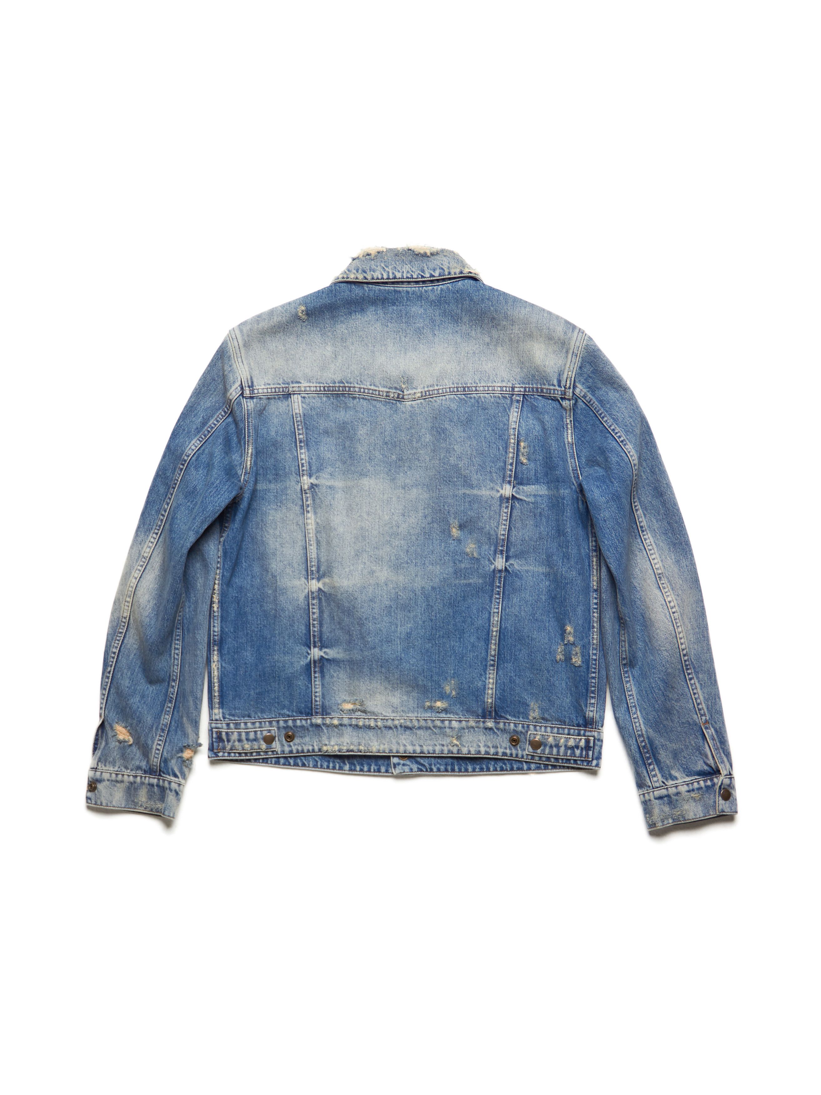 Saint Laurent Paris Rare Saint Laurent Paris Distressed Studded Denim Jacket Size US XL / EU 56 / 4 - 2 Thumbnail