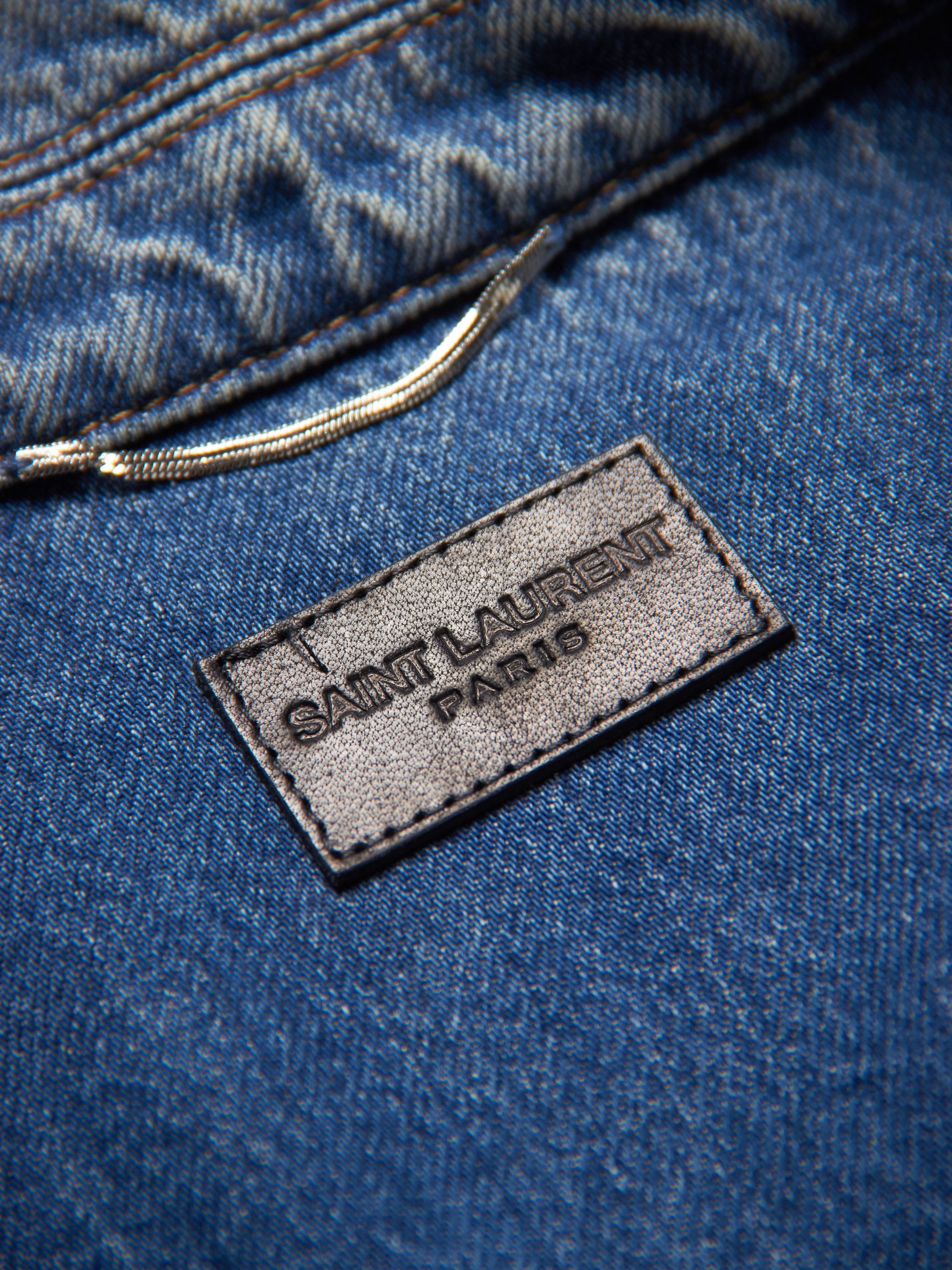 Saint Laurent Paris Rare Saint Laurent Paris Distressed Studded Denim Jacket Size US XL / EU 56 / 4 - 3 Thumbnail