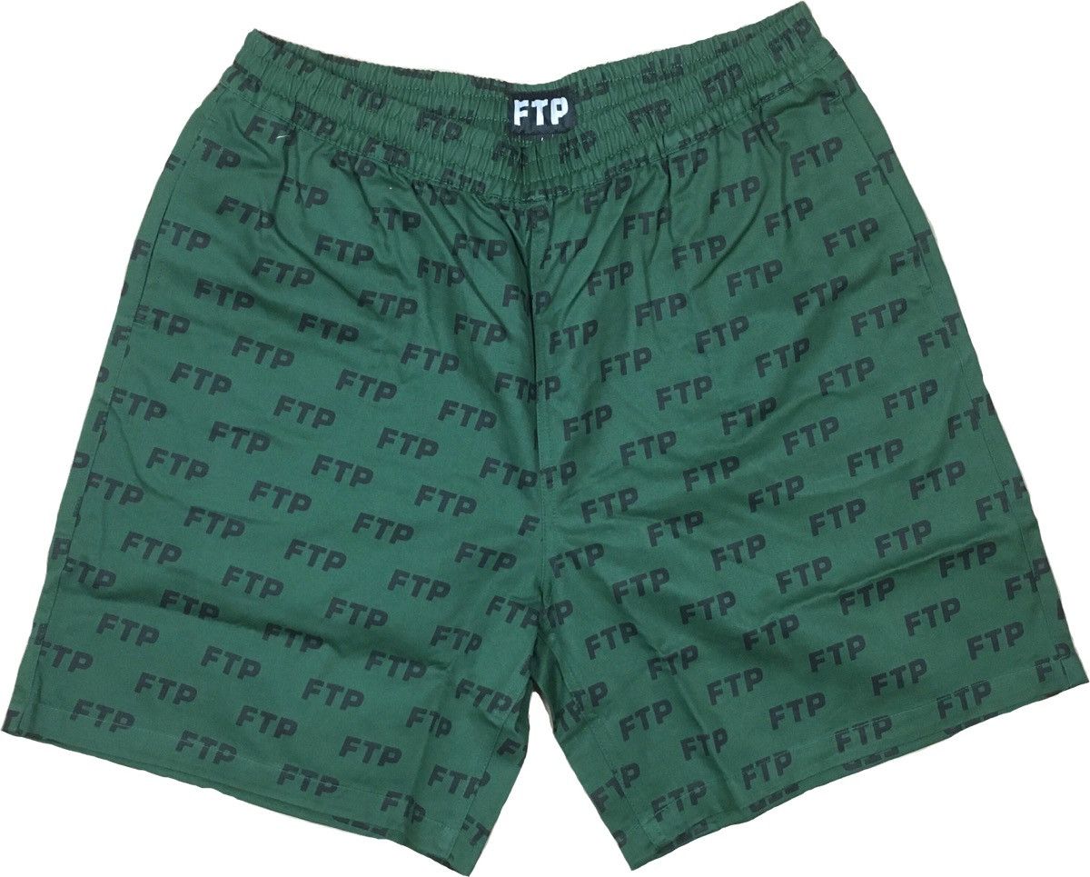 Shops FTP ALL OVER OUTLINE LOGO SHORT (OLIVE)