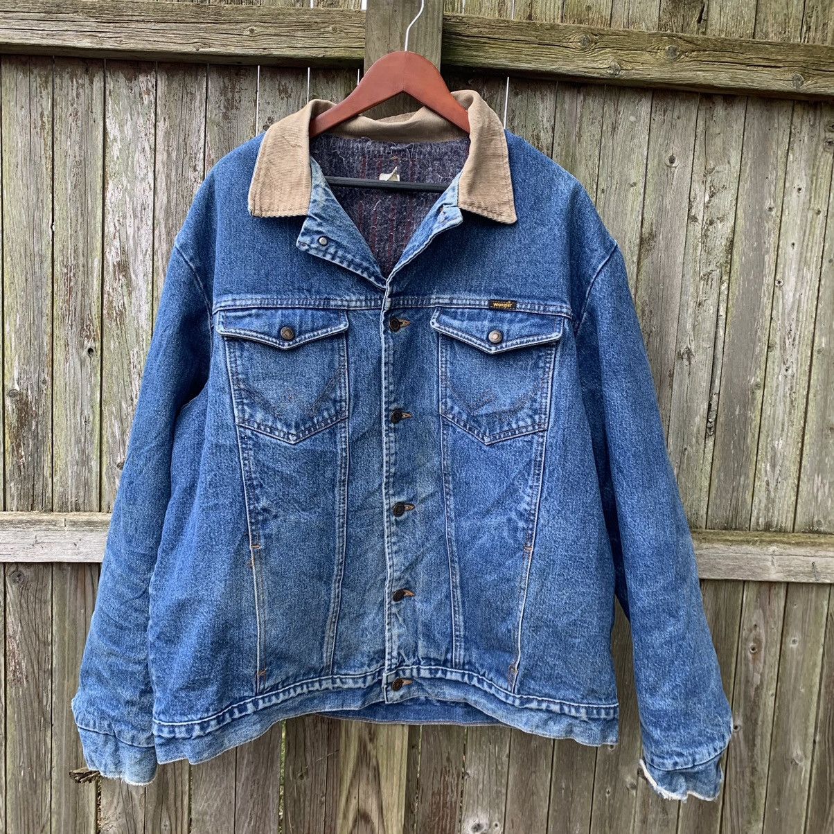 Vintage vintage Wrangler blanket lined jacket Grailed