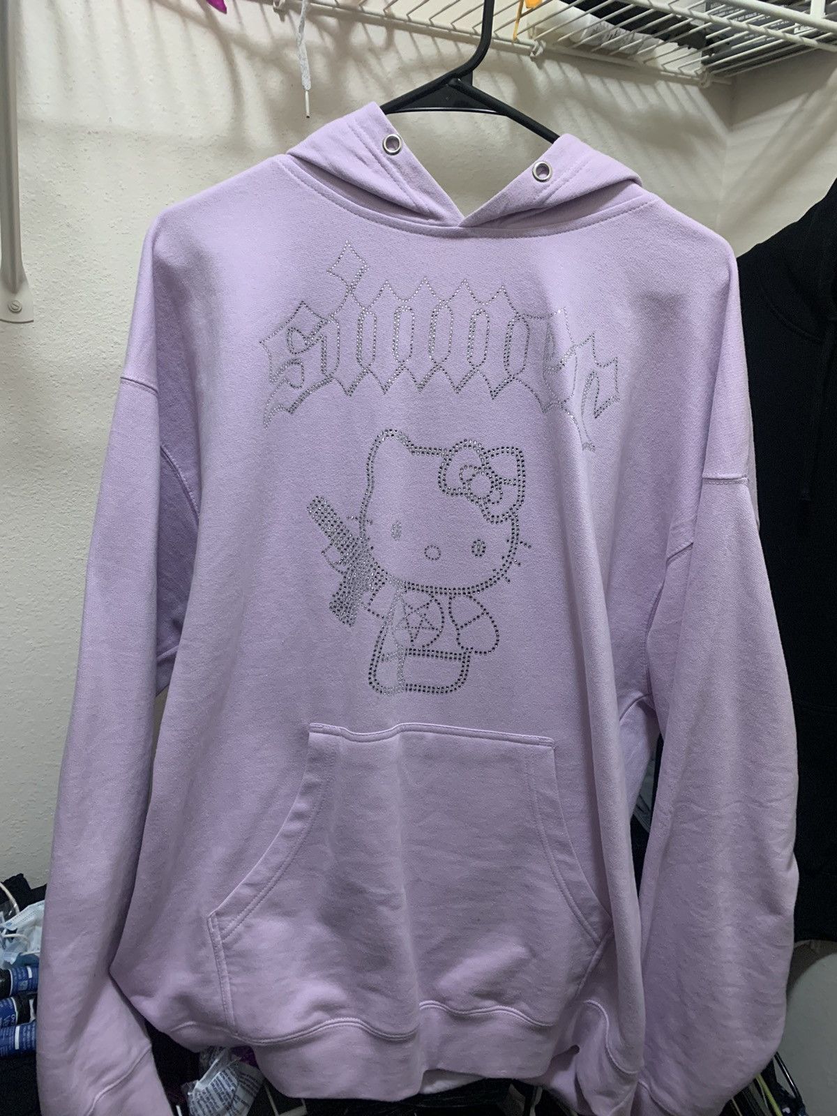 Other Sinner Lavender Hello Kitty Rhinestone Hoodie Grailed