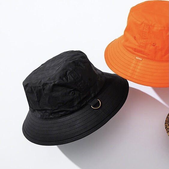 Supreme Supreme Barbour Waxed Cotton Crusher Bucket Hat Black L