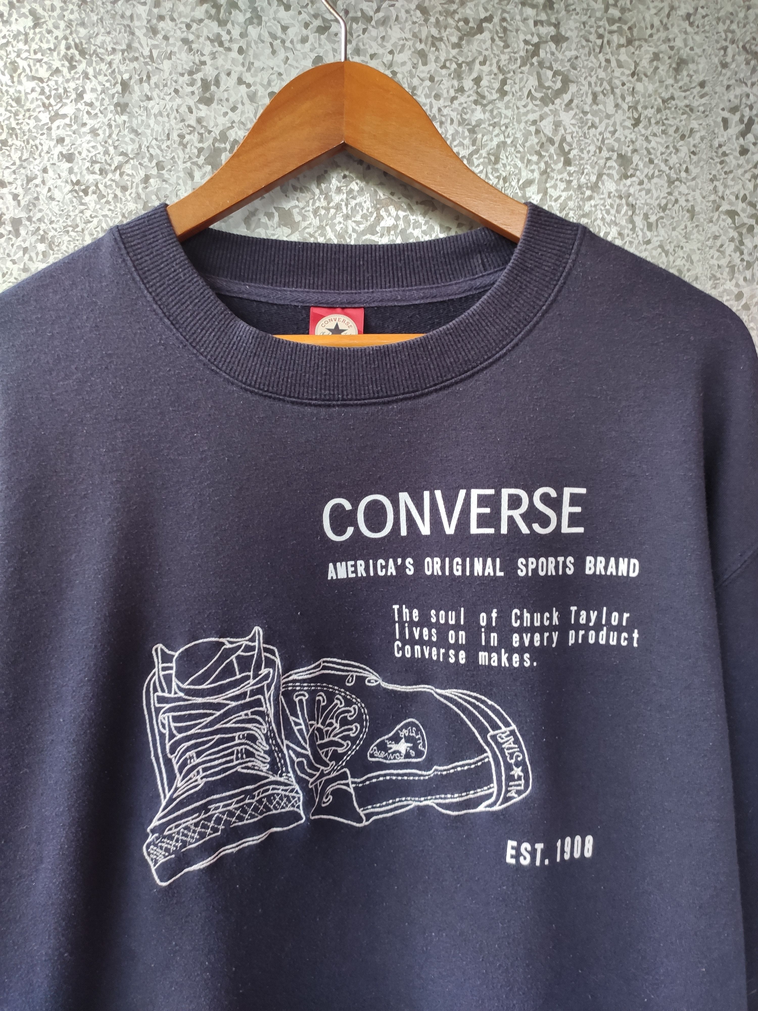 Converse Vintage Converse Sweatshirt Big Logo Size US L / EU 52-54 / 3 - 2 Thumbnail