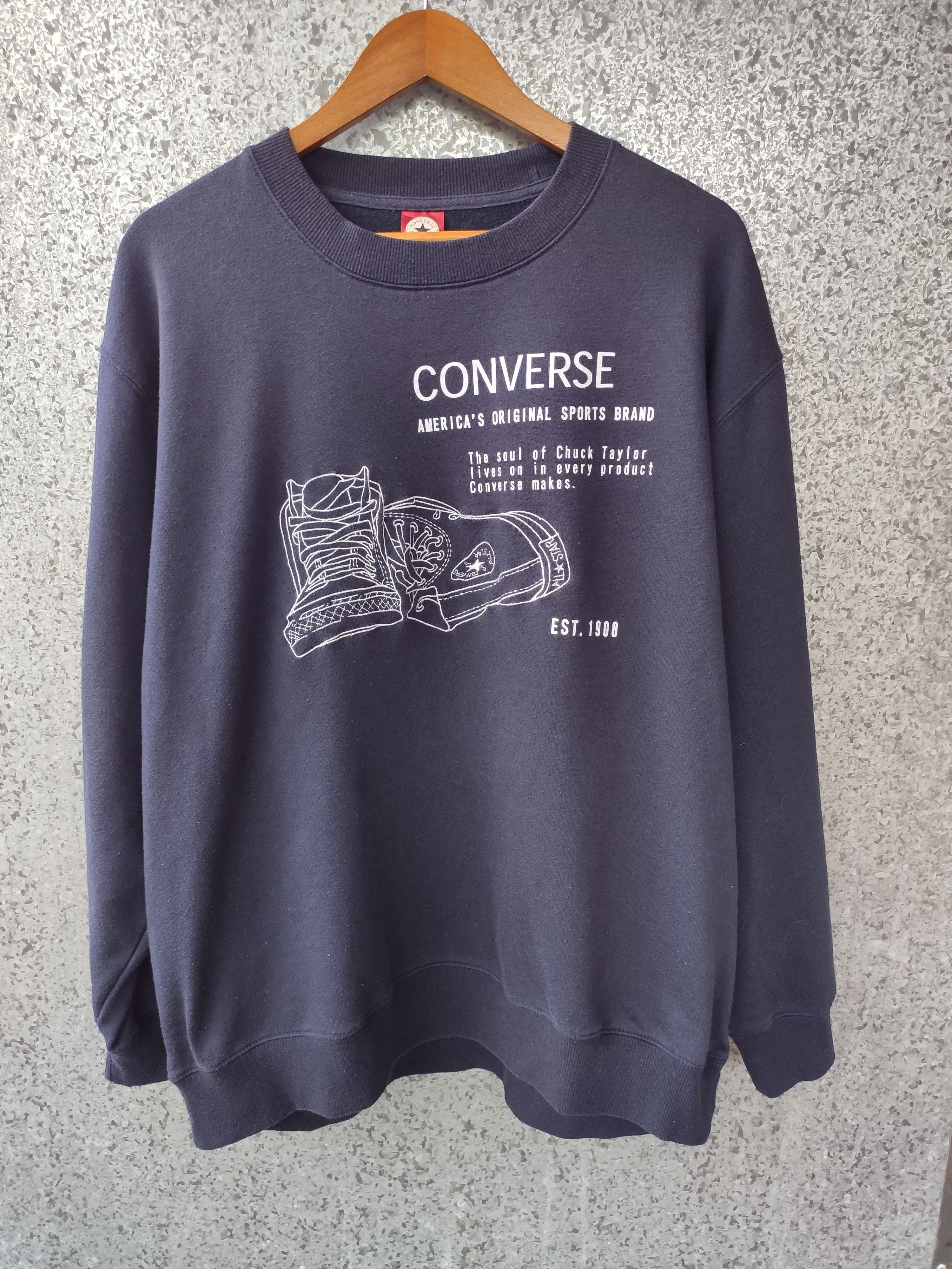 Converse Vintage Converse Sweatshirt Big Logo Size US L / EU 52-54 / 3 - 1 Thumbnail