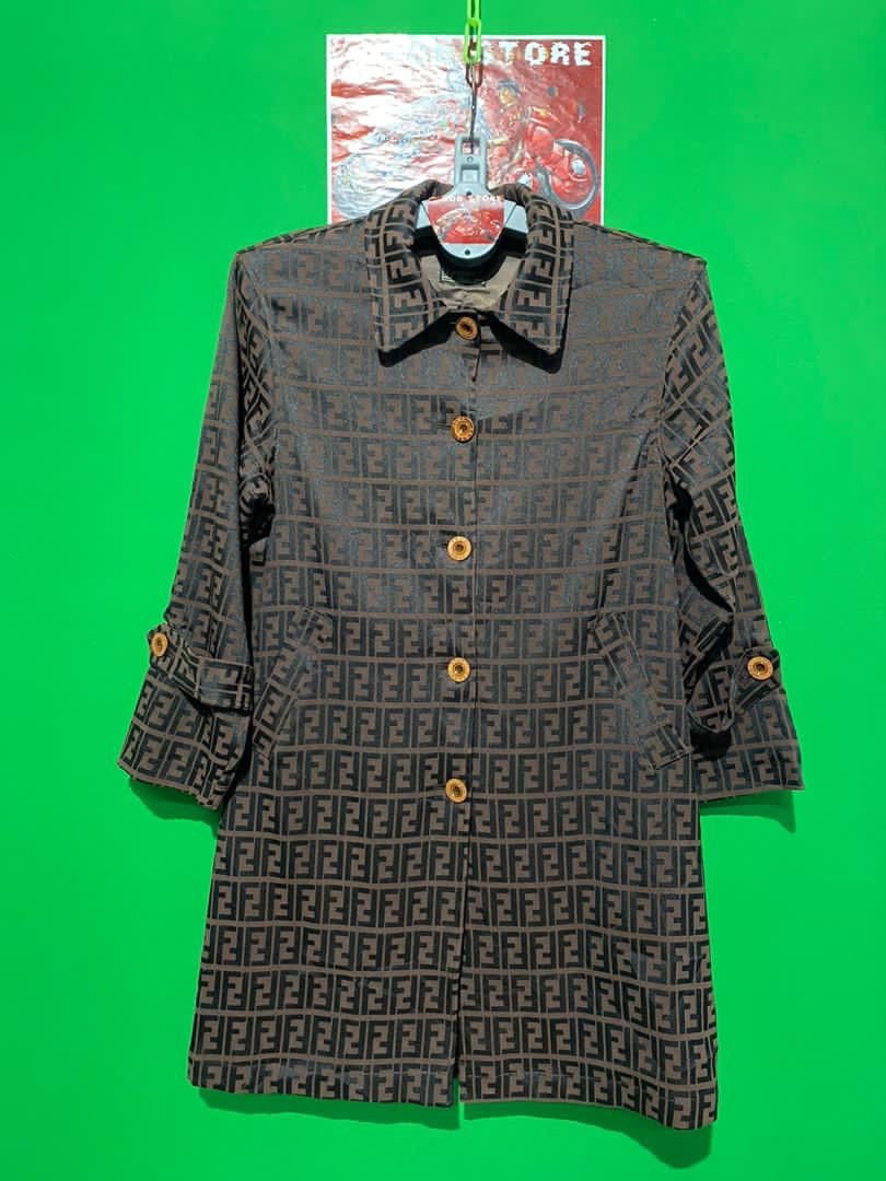 Designer × Fendi Authentic Fendi Roma monogram Trench Coat | Grailed
