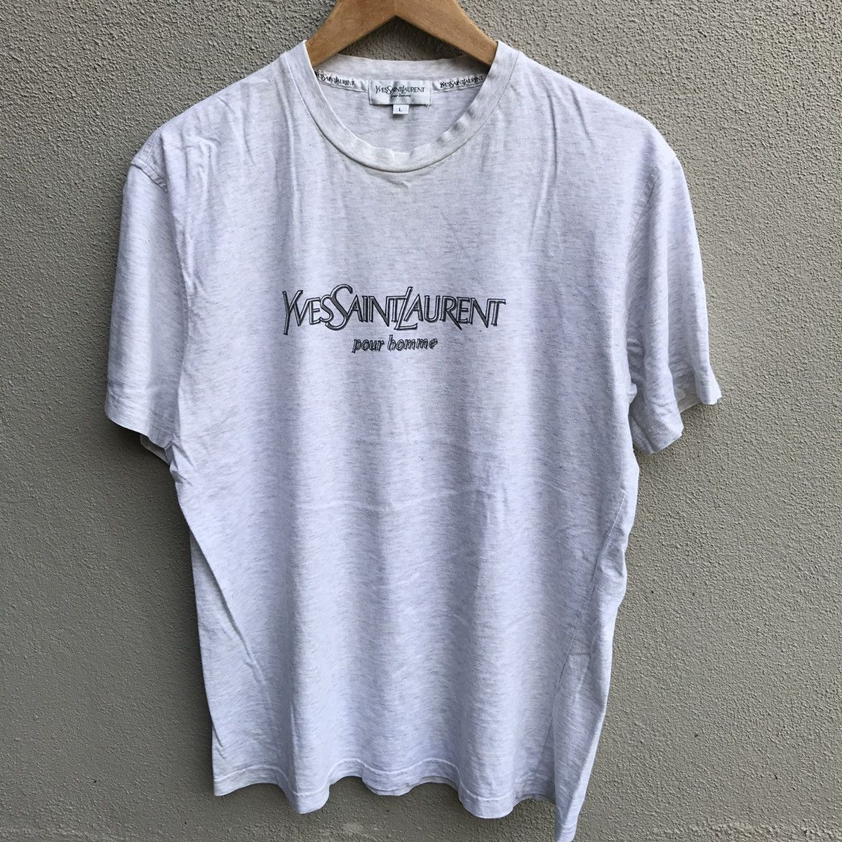 Yves Saint Laurent Vintage YVES SAINT LAURENT biglogo tee spellout Size US M / EU 48-50 / 2 - 2 Thumbnail