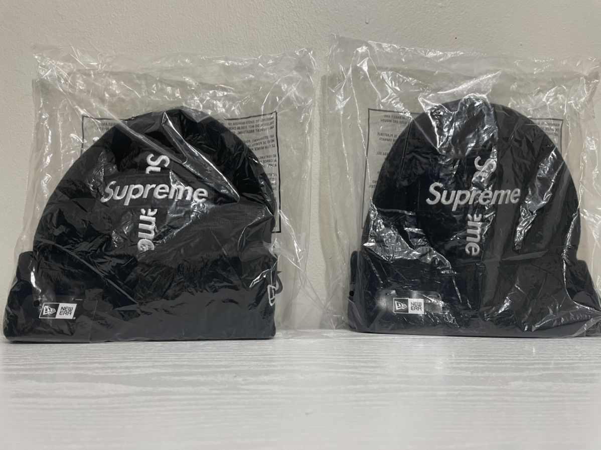 Supreme Supreme FW20 Cross Box Logo New Era Beanie Black Size ONE SIZE - 3 Thumbnail