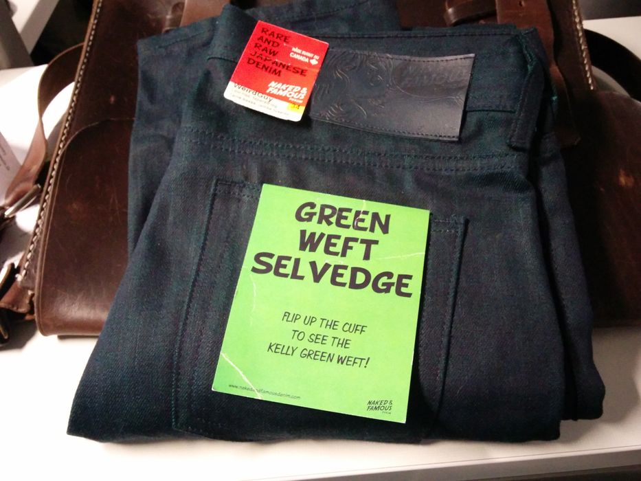 Naked & Famous Weird Guy Green Weft Selvedge Size US 34 / EU 50 - 1 Preview