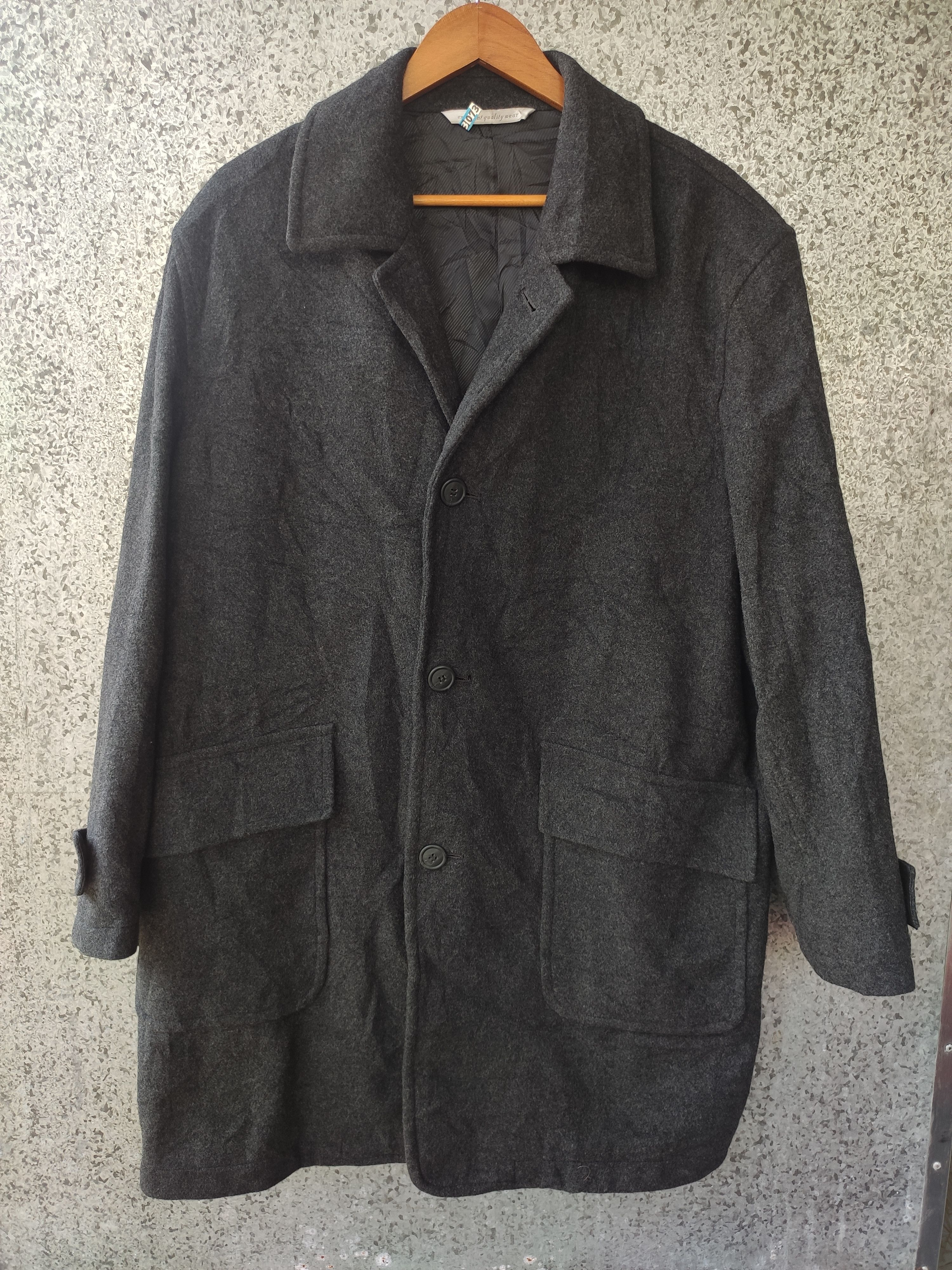 Designer Coles Jermyn St. London long coat wool jacket Size US L / EU 52-54 / 3 - 1 Thumbnail