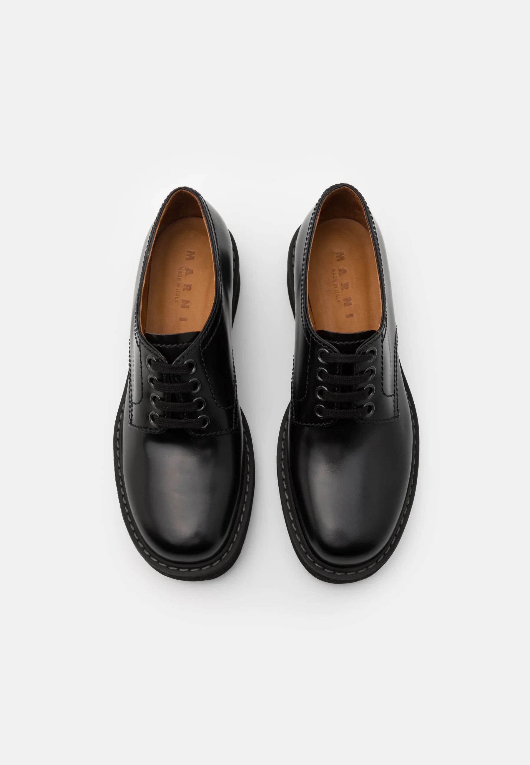 Marni Topstitched leather derby shoes size 41 US8 | Grailed