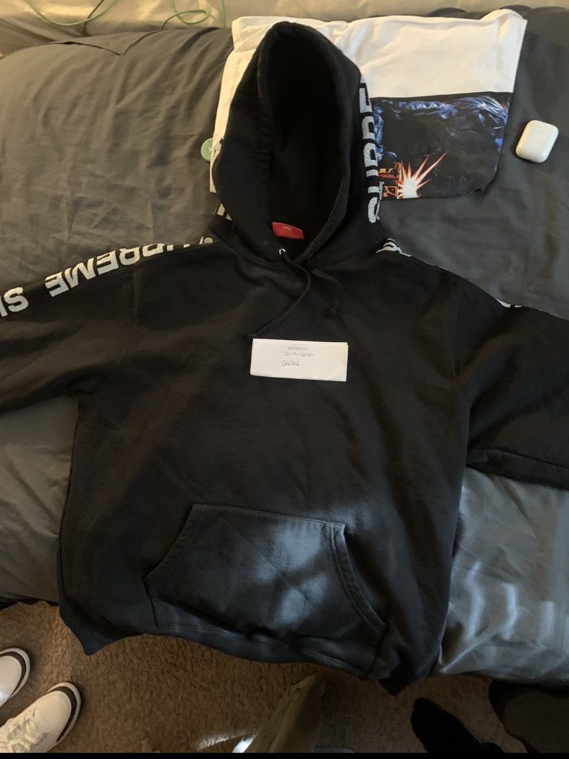 Supreme Supreme Metallic Rib Hoodie (Black) Size US L / EU 52-54 / 3 - 3 Thumbnail