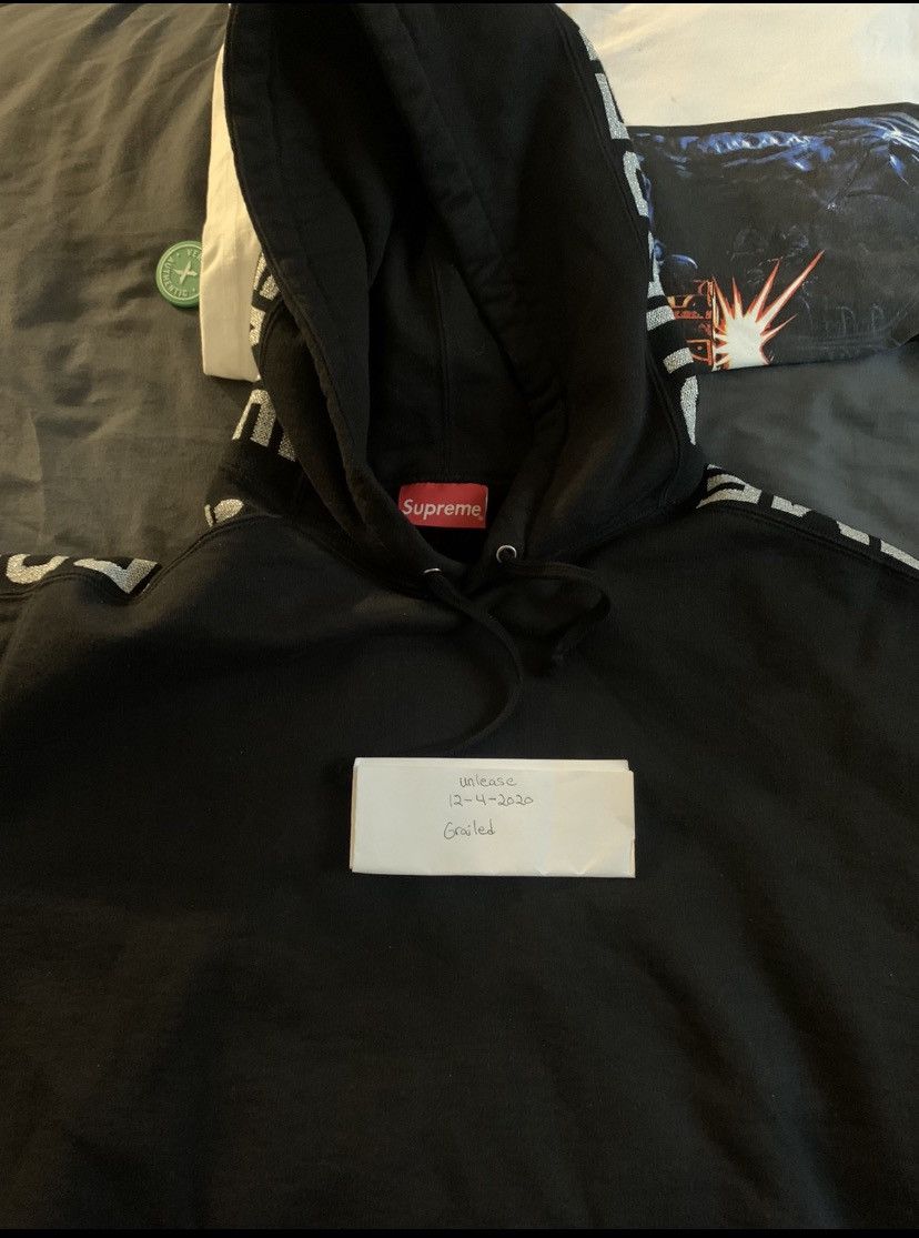 Supreme Supreme Metallic Rib Hoodie (Black) Size US L / EU 52-54 / 3 - 2 Thumbnail