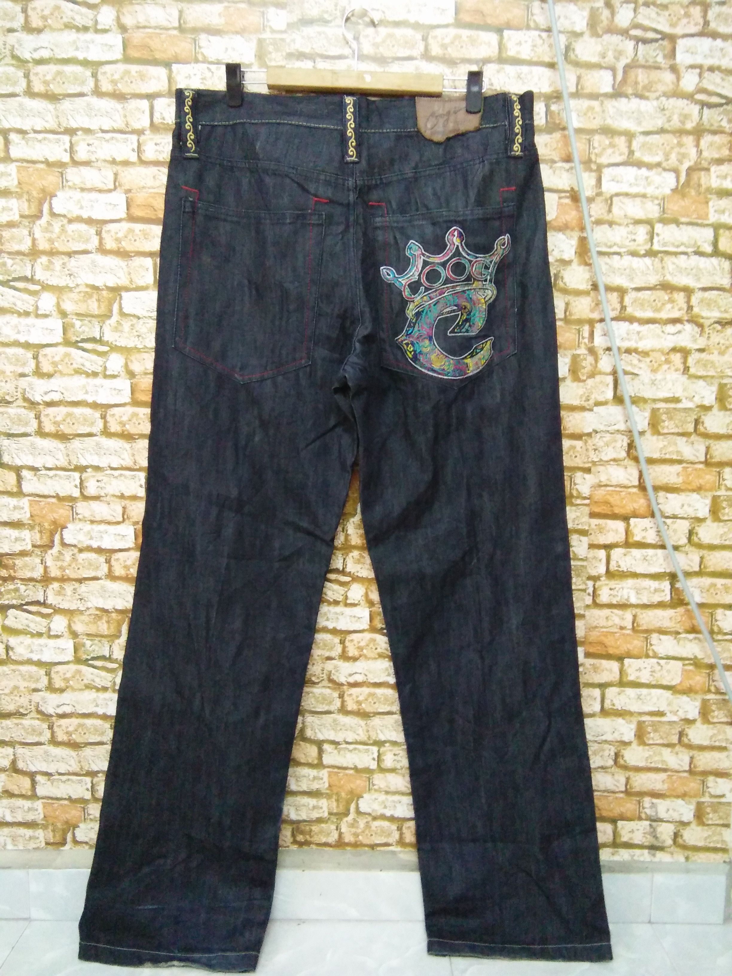 COOGI AUSTRALIA DENIM EMBROIDERED BIG LOGO (A745)