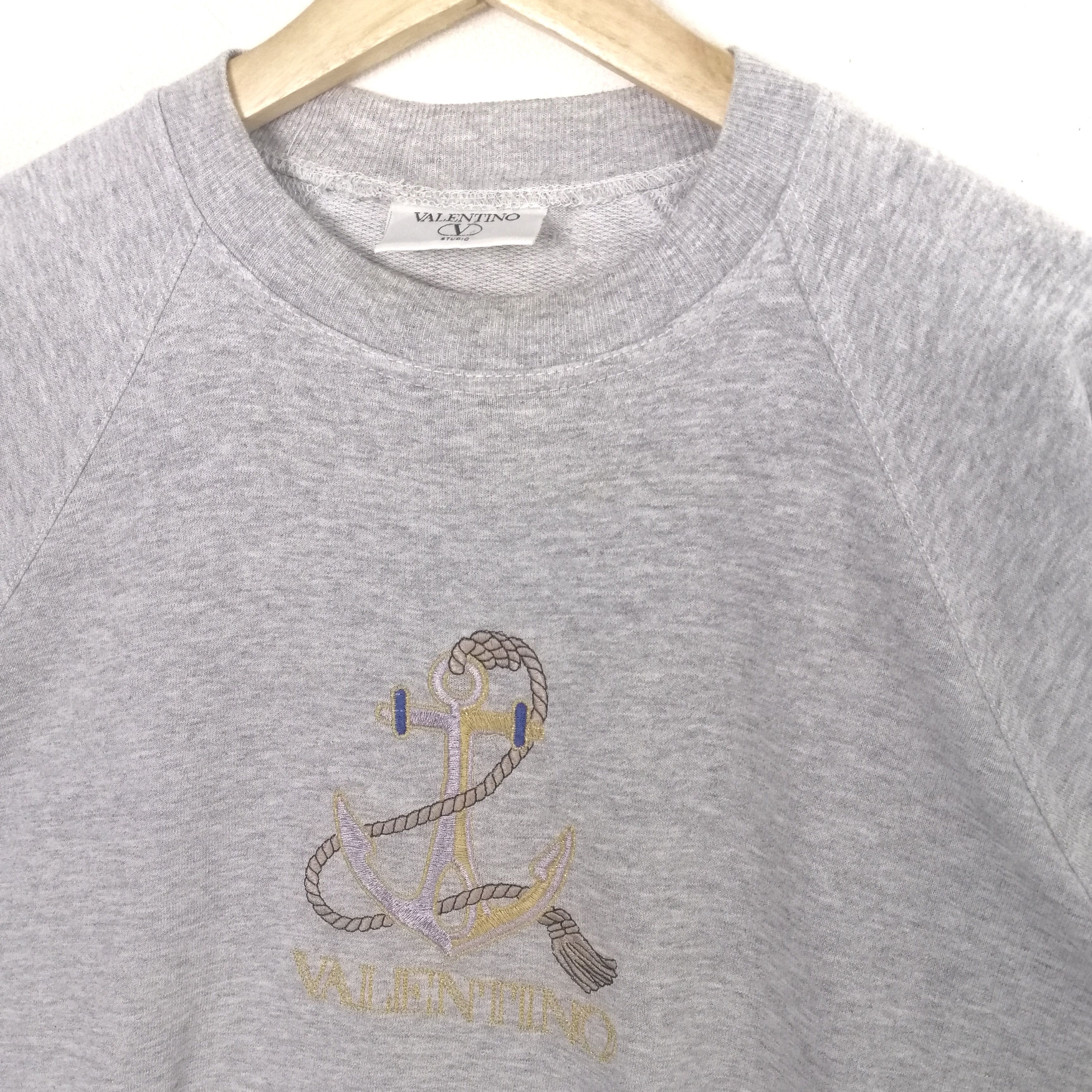 Valentino 🔥Vintage Valentino Studio anchor embroidery sweatshirt Size US M / EU 48-50 / 2 - 2 Thumbnail