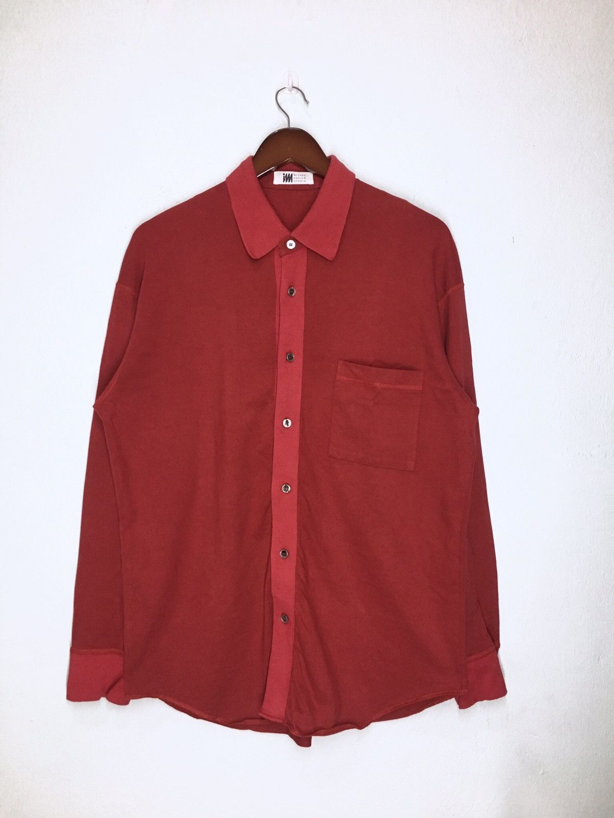 Issey Miyake IM Miyake Design Studio Heavy Cotton Button Up Shirt Size US L / EU 52-54 / 3 - 1 Thumbnail