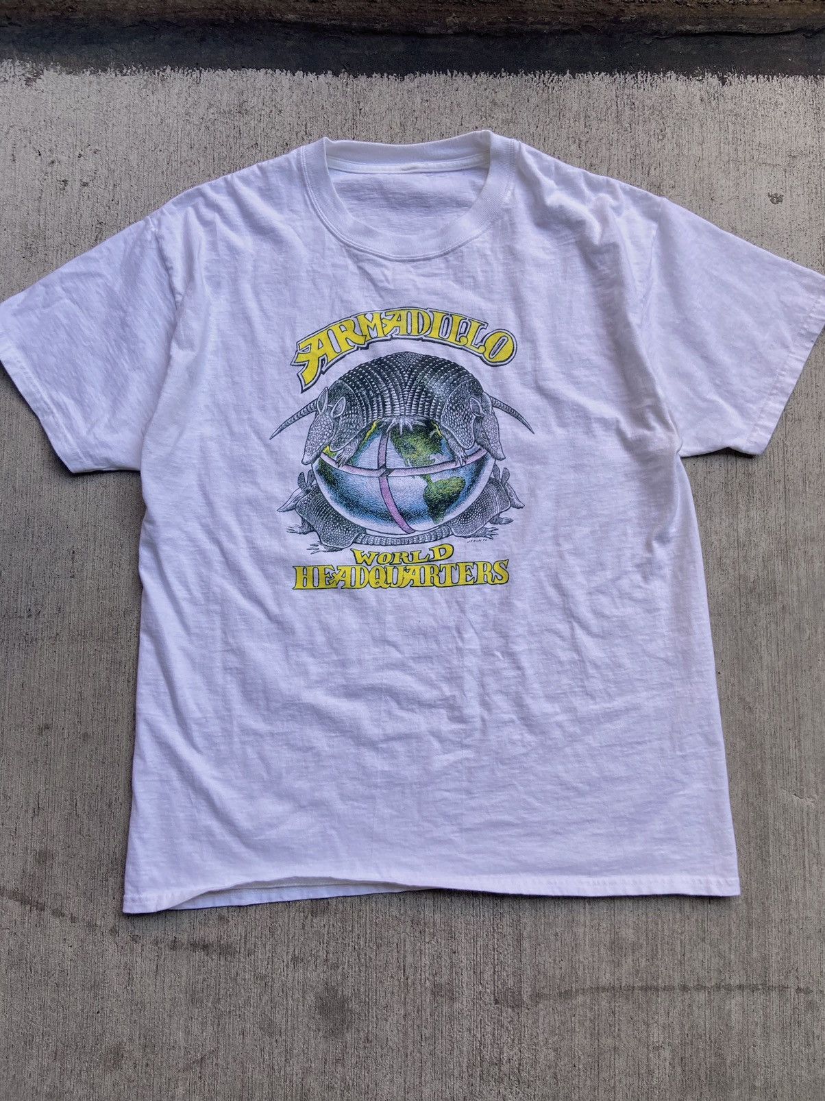 Vintage RARE Armadillo World Headquarters White T-Shirt Band Vintage ...