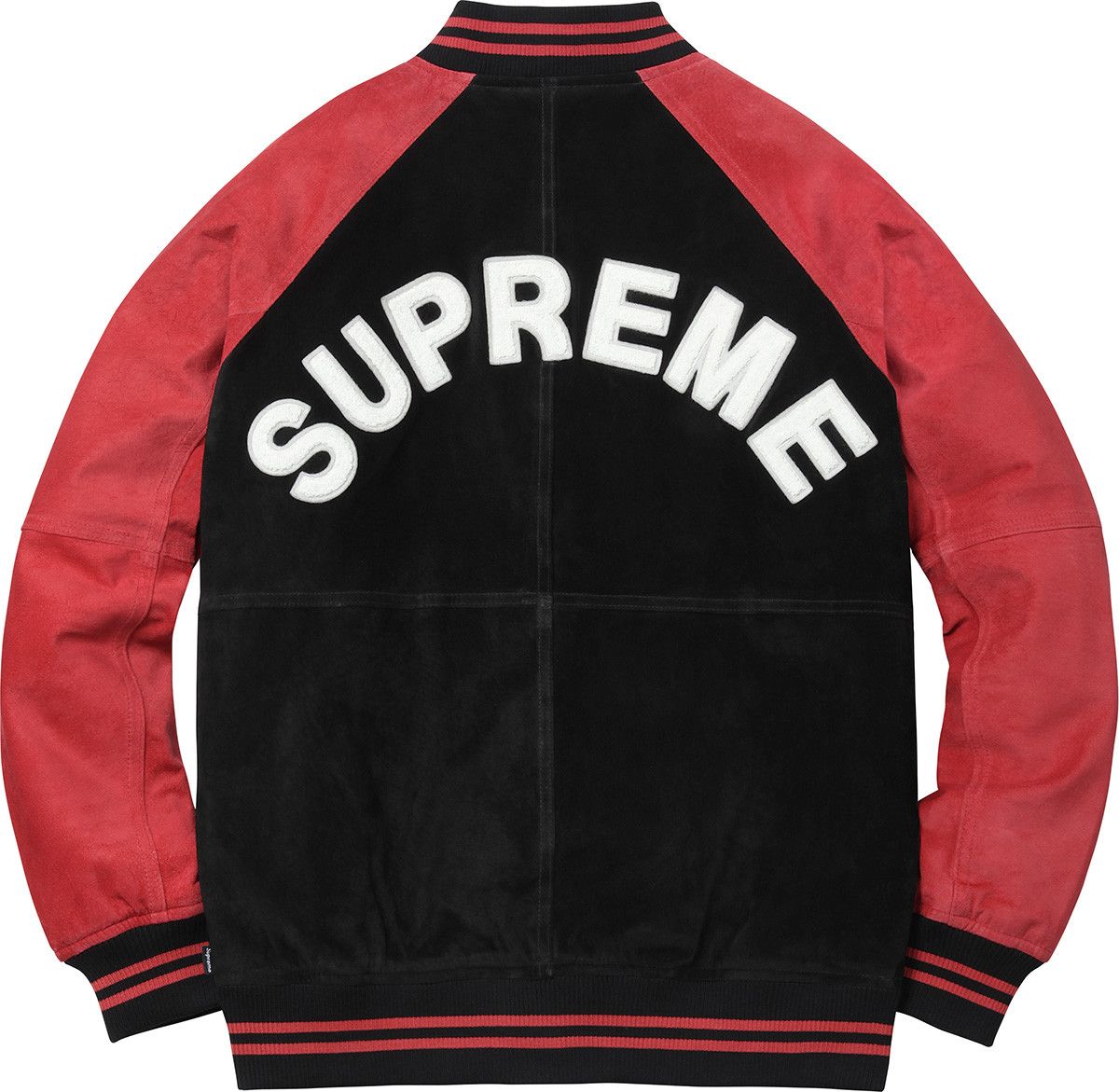 Supreme Supreme Suede Varsity Jacket Pale Red SS17 | Grailed 