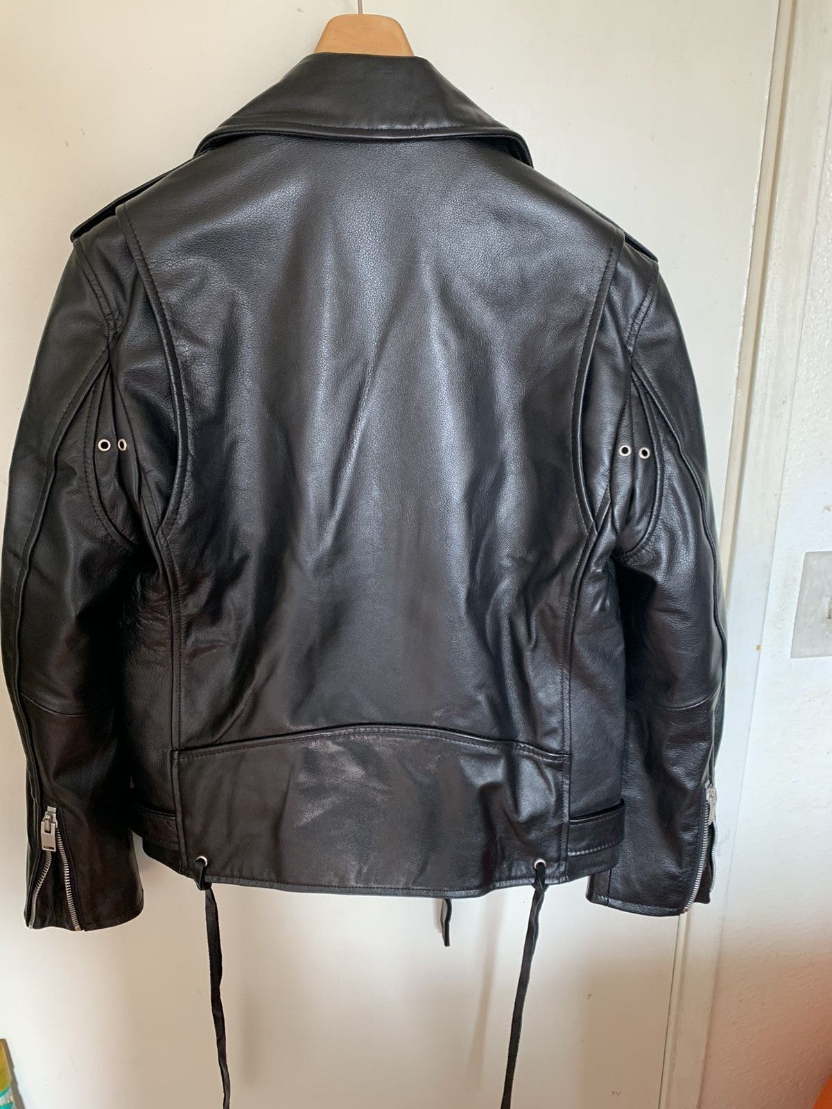 Homemade Men leather jacket bespoke size 50 L17 Size US M / EU 48-50 / 2 - 3 Thumbnail