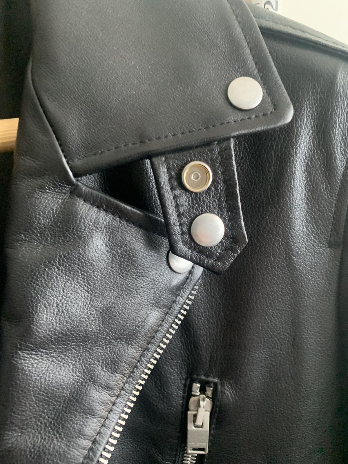 Homemade Men leather jacket bespoke size 50 L17 Size US M / EU 48-50 / 2 - 5 Thumbnail