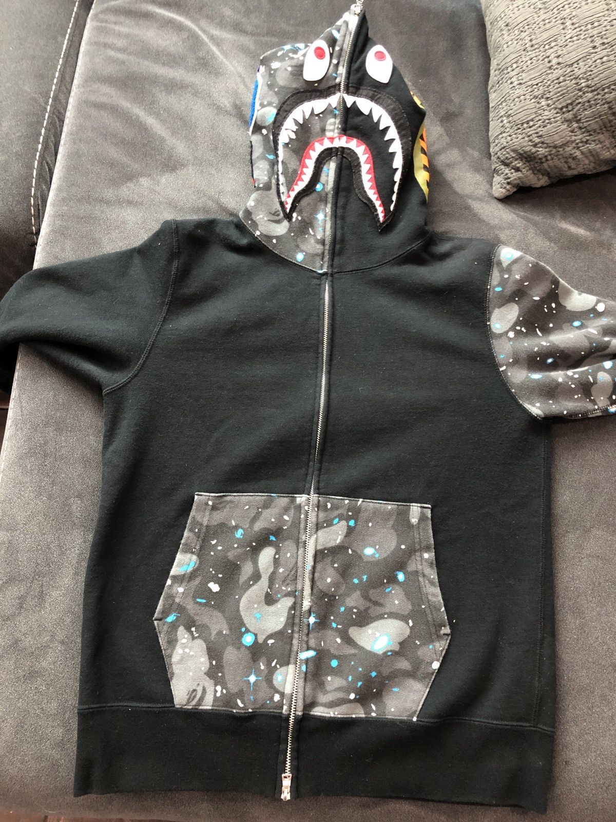 Bape Space Camo Shark Full Zip Hoodie Grailed
