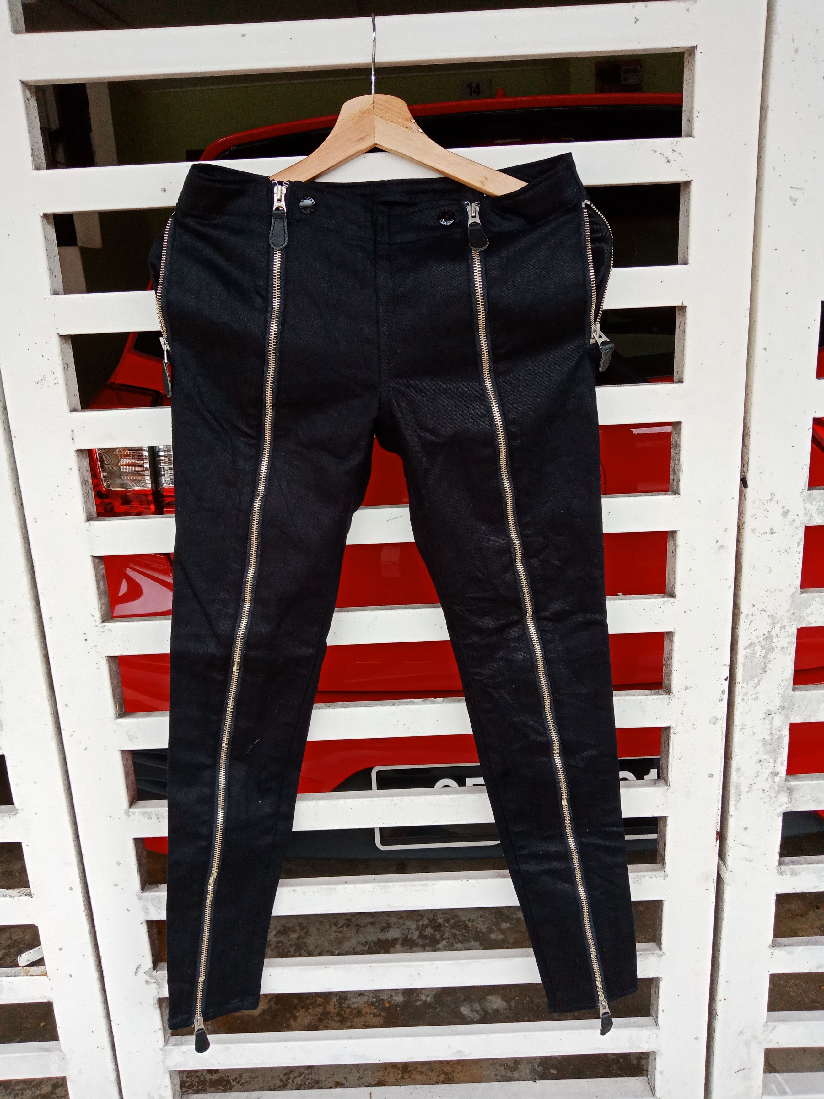 In The Attic Green Waldes Bondage Avant Garde Pants Size US 29 - 1 Thumbnail