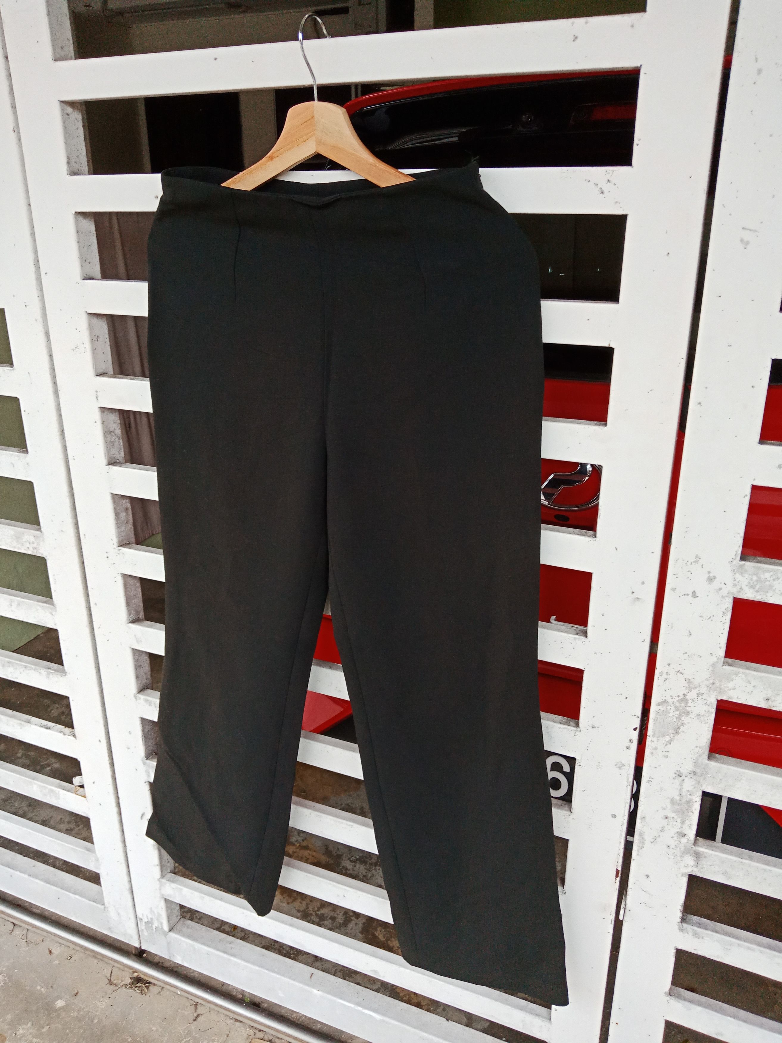 Fendi Fendi Black Wide Straight Cut Pants Size 26" / US 2 / IT 38 - 3 Thumbnail