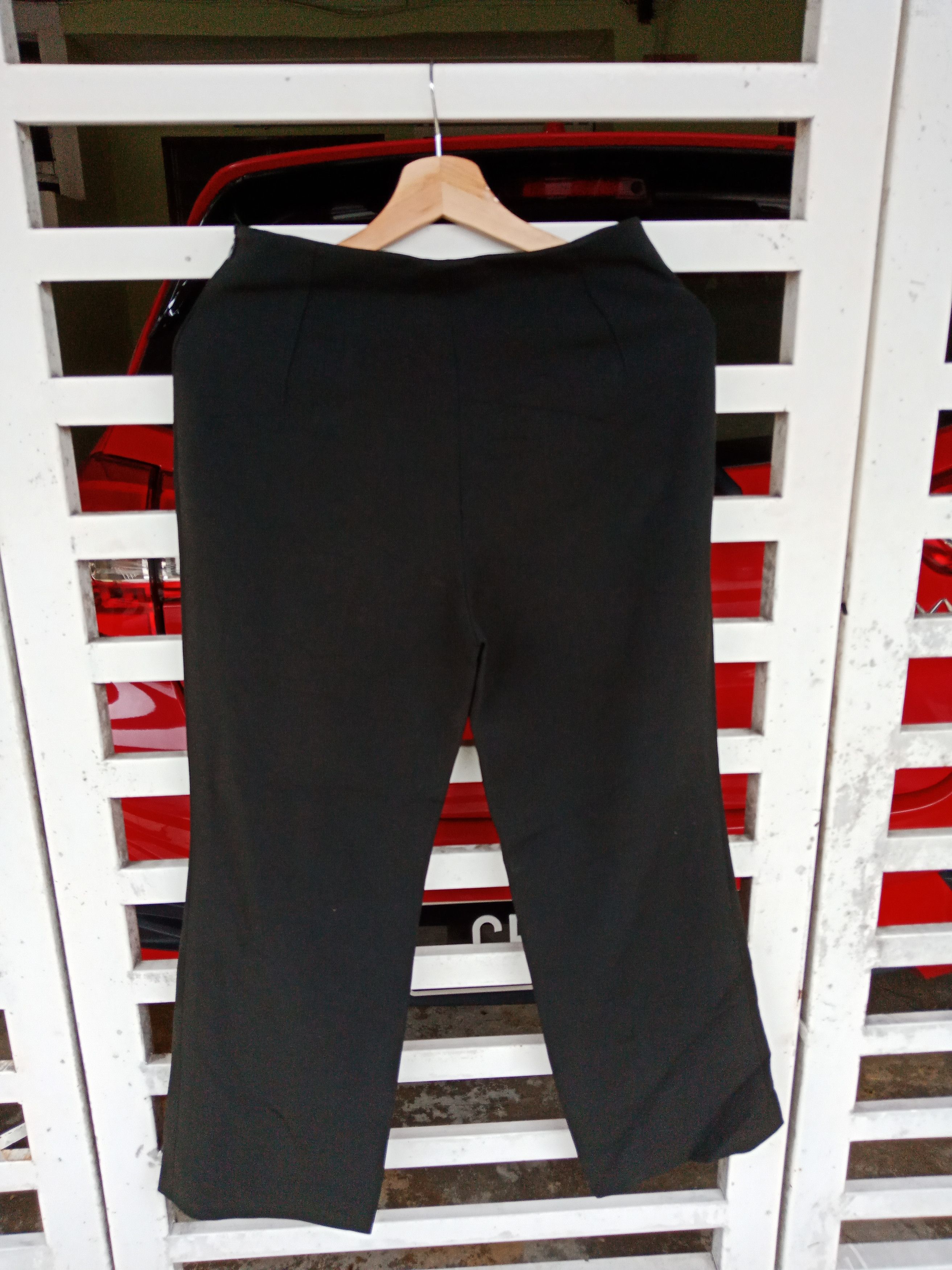 Fendi Fendi Black Wide Straight Cut Pants Size 26" / US 2 / IT 38 - 2 Thumbnail
