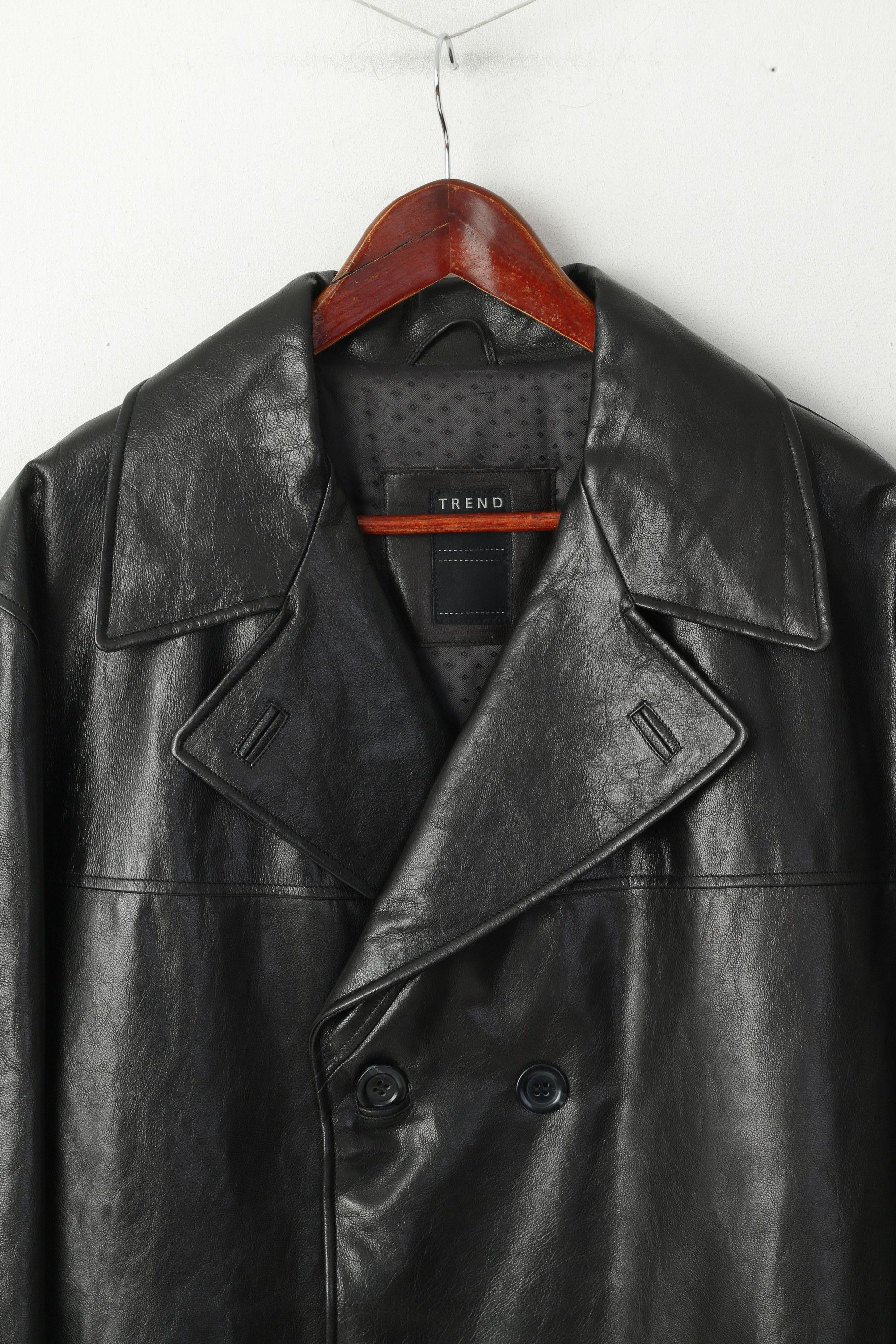 Corneliani Trend Corneliani Men 54 XL Coat Black Leather Italy 1015 Size US XL / EU 56 / 4 - 3 Thumbnail