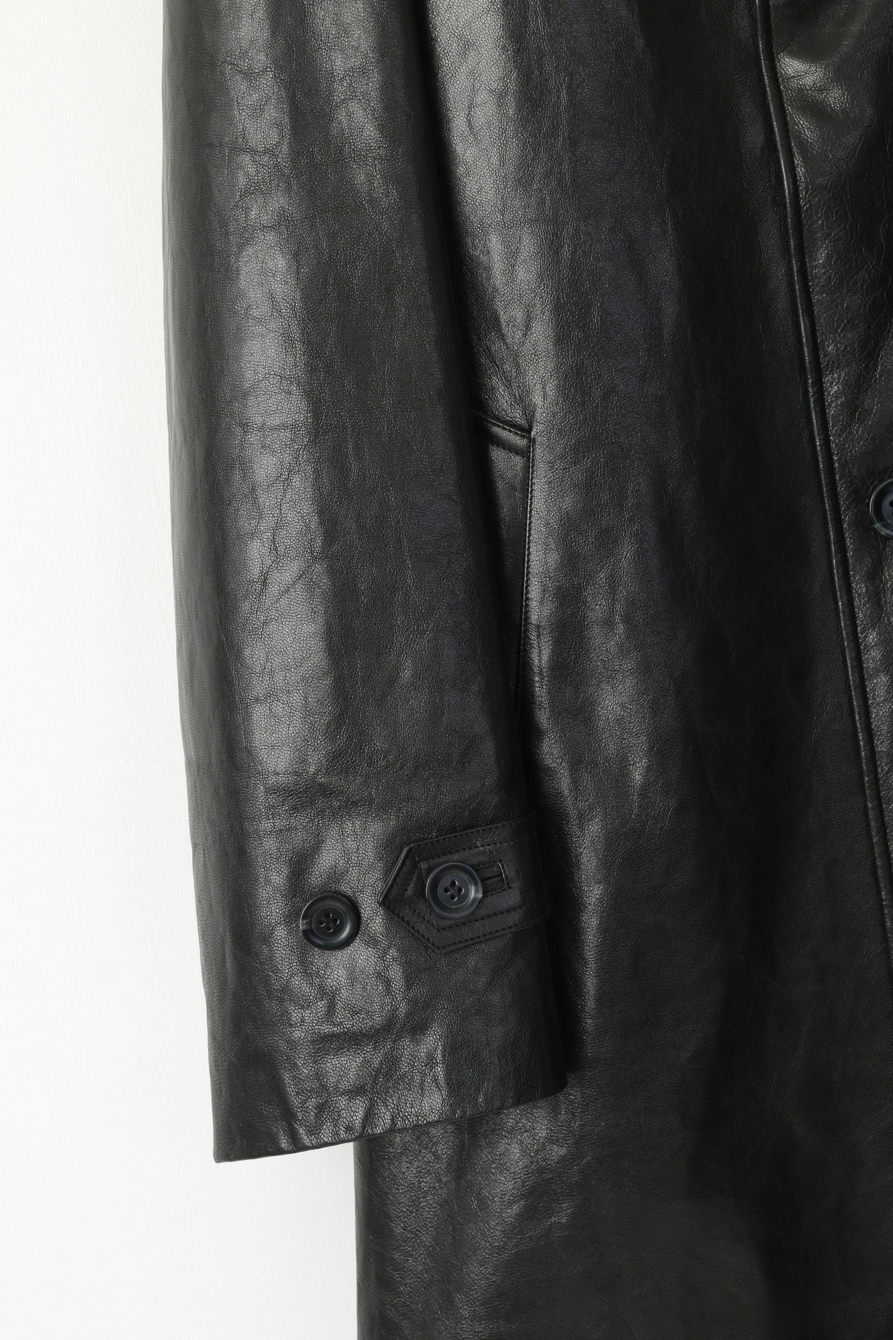 Corneliani Trend Corneliani Men 54 XL Coat Black Leather Italy 1015 Size US XL / EU 56 / 4 - 4 Thumbnail