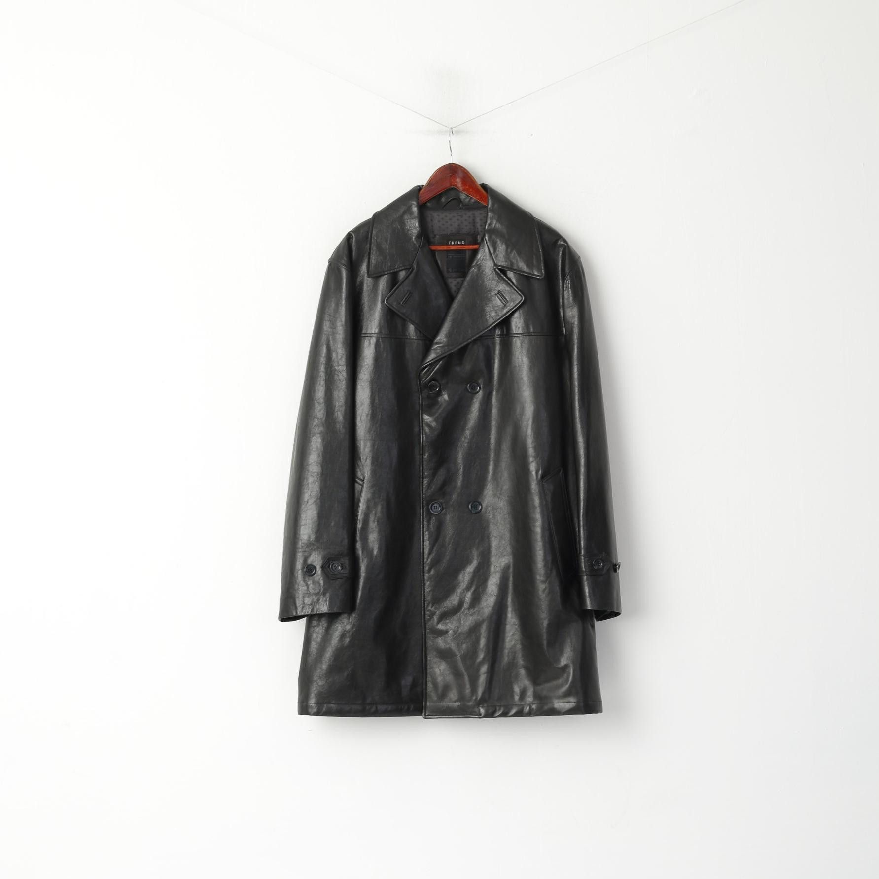 Corneliani Trend Corneliani Men 54 XL Coat Black Leather Italy 1015 Size US XL / EU 56 / 4 - 2 Thumbnail