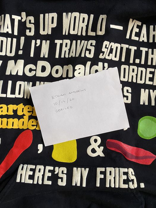 Travis Scott Travis Scott x CPFM x McDonalds Script Hoodie | Grailed