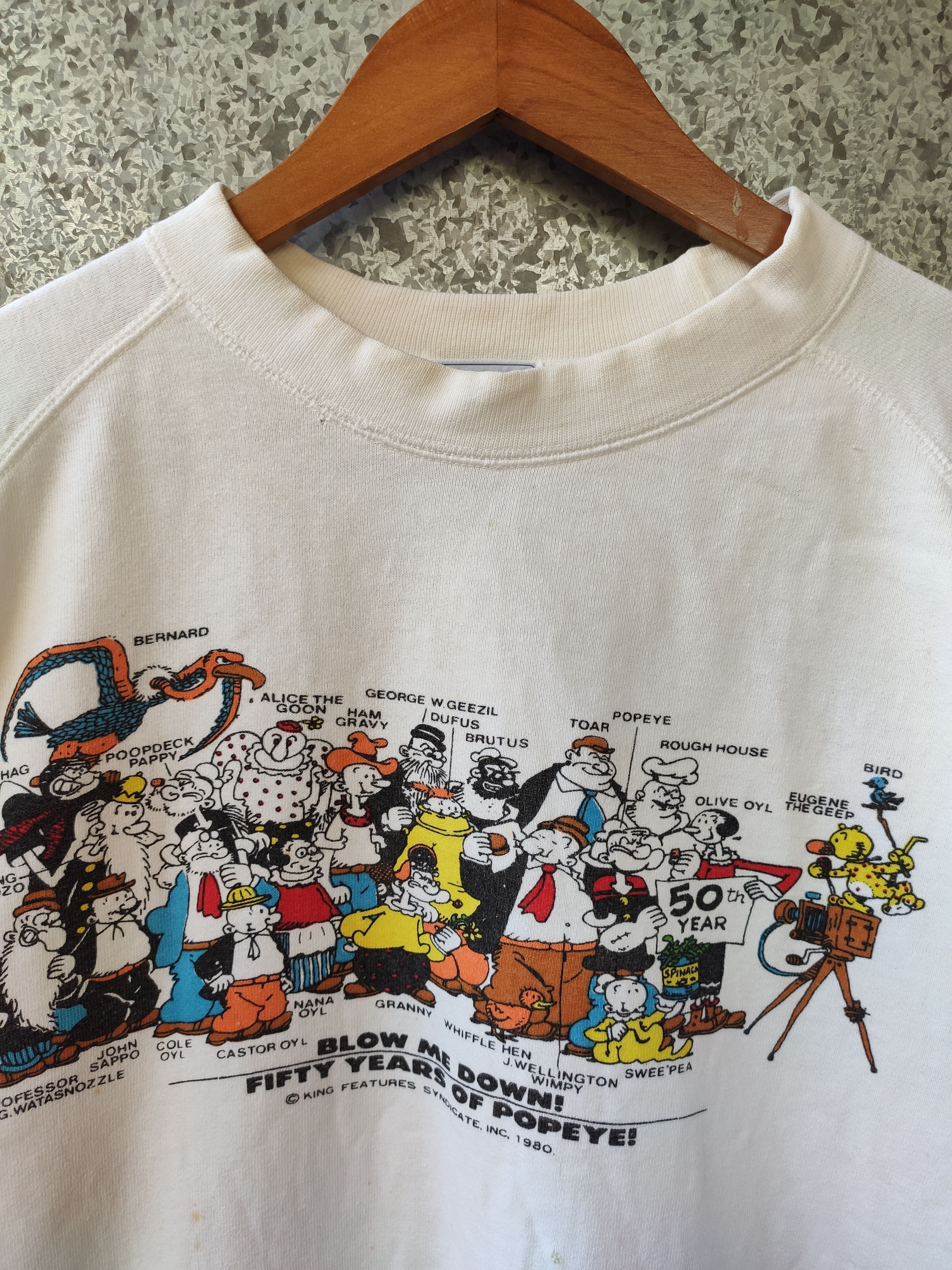 Cartoon Network Vintage 80s Popeye sweatshirt Size US M / EU 48-50 / 2 - 2 Thumbnail