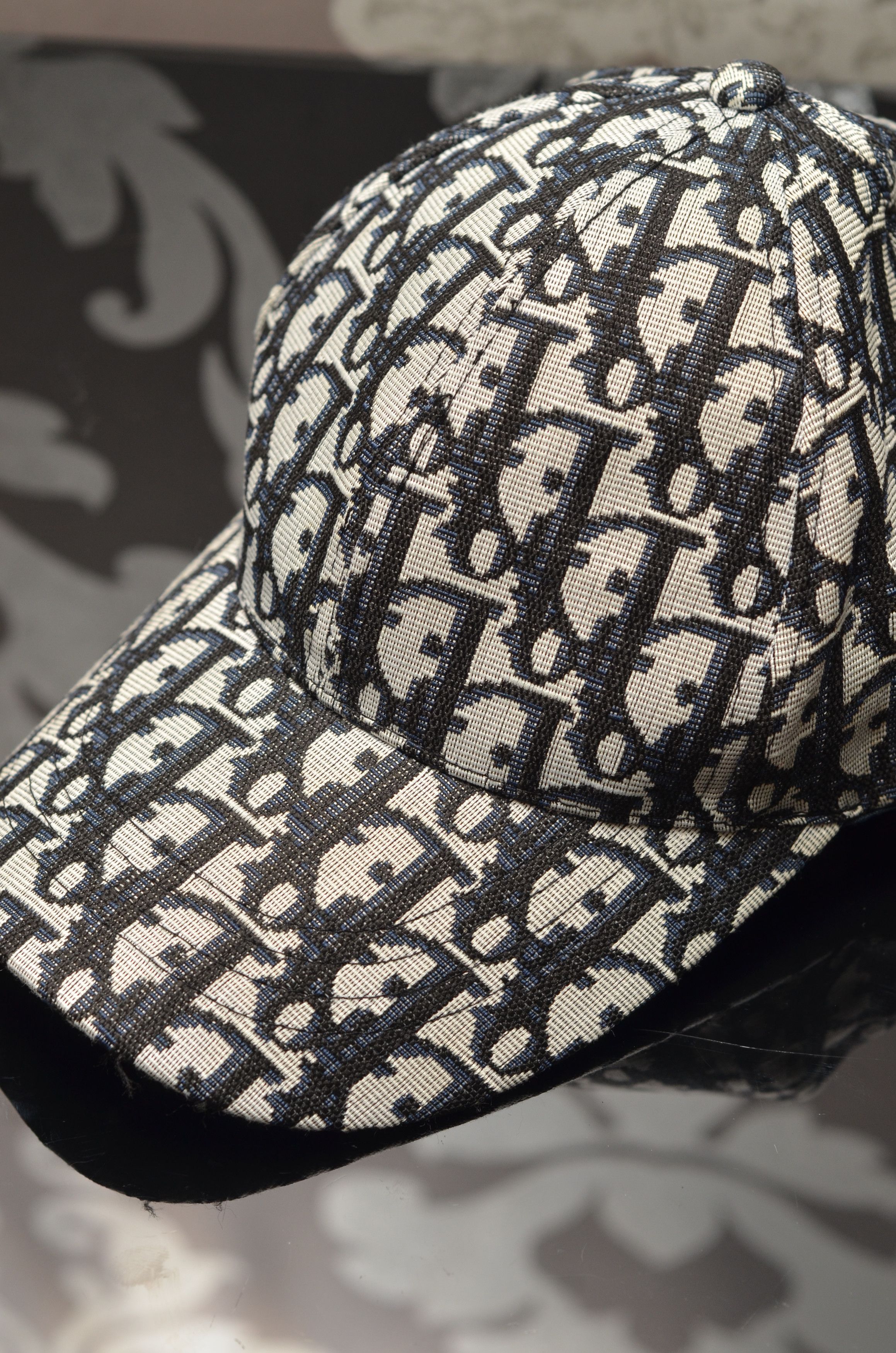 Unisex Dior Vintage Monogram Jacquard Dad Hat CHRISTIAN PARIS Embroidery Cap Dior Baseball Cap in Dior Oblique Jacquard nylon — LSC INC main image 2