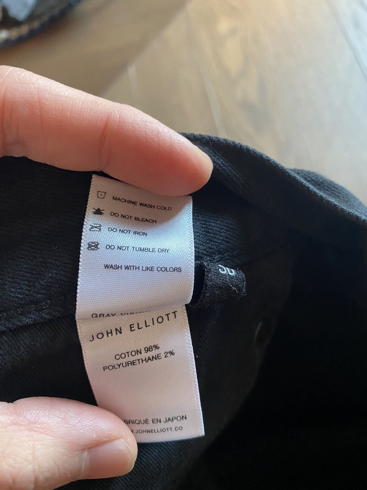 John Elliott Cast 2 Japanese Denim in Jet Black with Knee Rips Size US 30 / EU 46 - 10 Thumbnail
