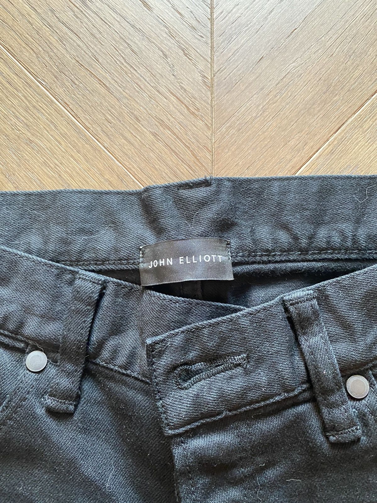 John Elliott Cast 2 Japanese Denim in Jet Black with Knee Rips Size US 30 / EU 46 - 6 Thumbnail