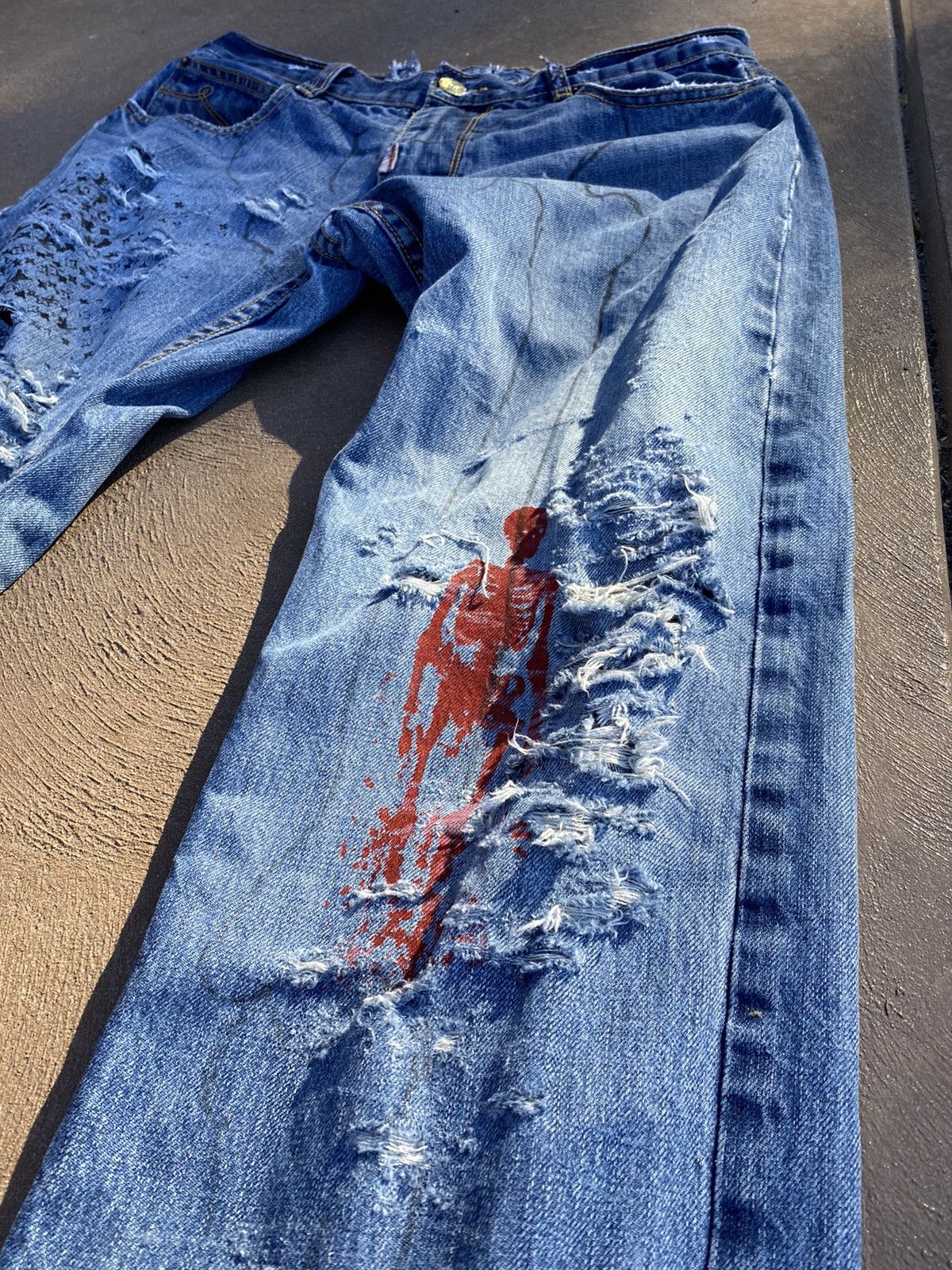 Vintage CUSTOMIZED VINTAGE JEANS Size US 32 / EU 48 - 3 Thumbnail