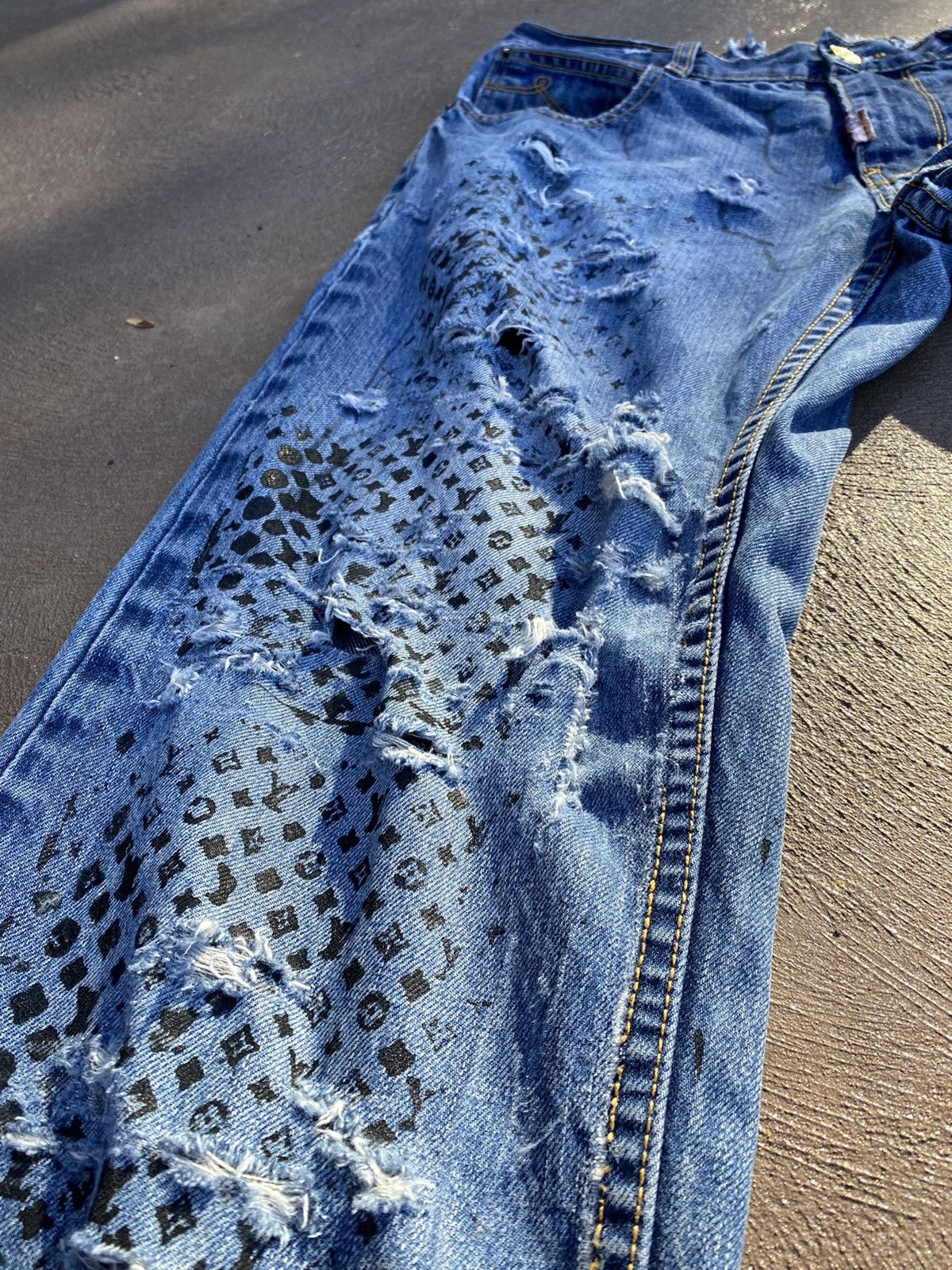 Vintage CUSTOMIZED VINTAGE JEANS Size US 32 / EU 48 - 4 Thumbnail