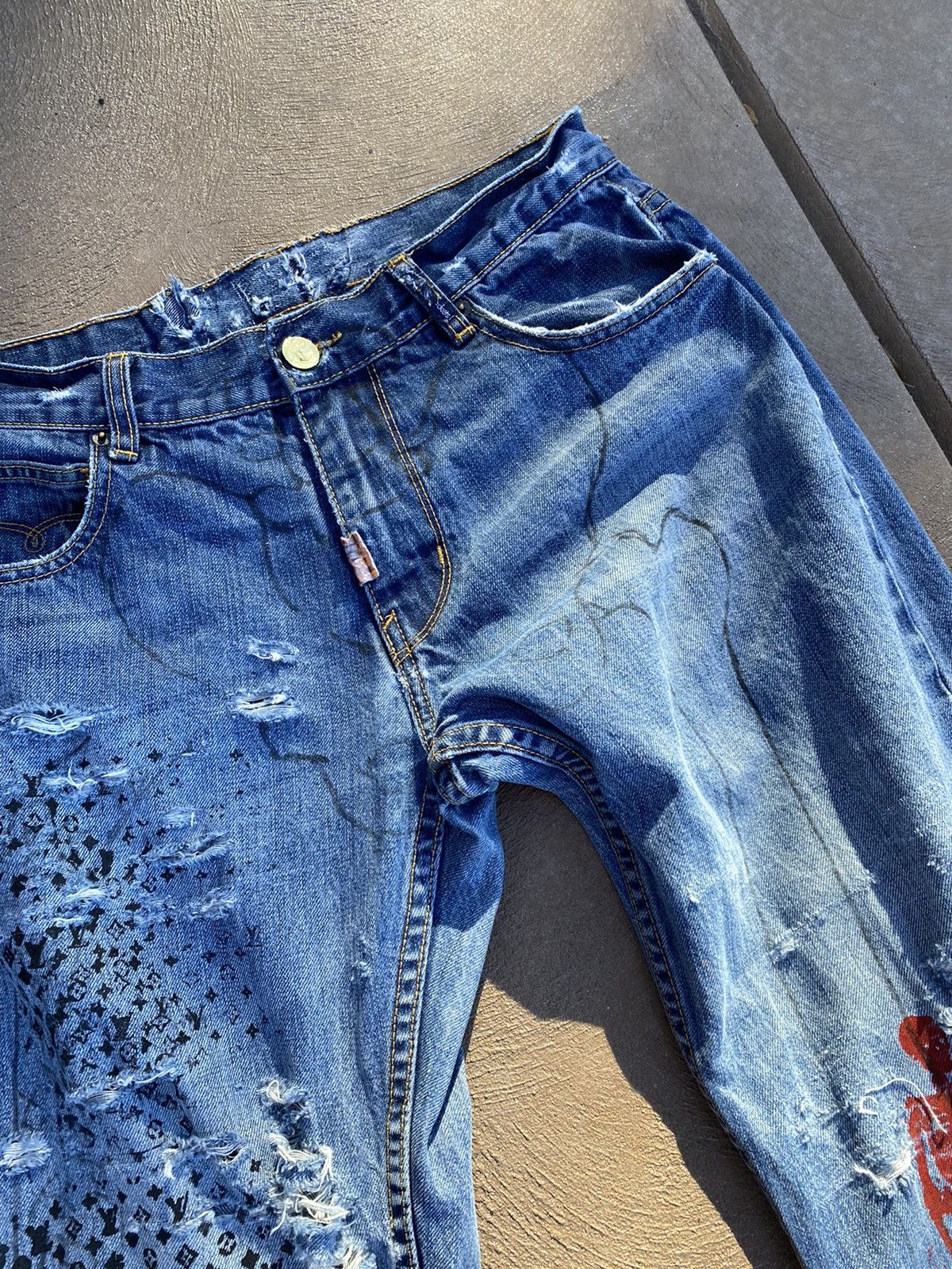Vintage CUSTOMIZED VINTAGE JEANS Size US 32 / EU 48 - 5 Thumbnail