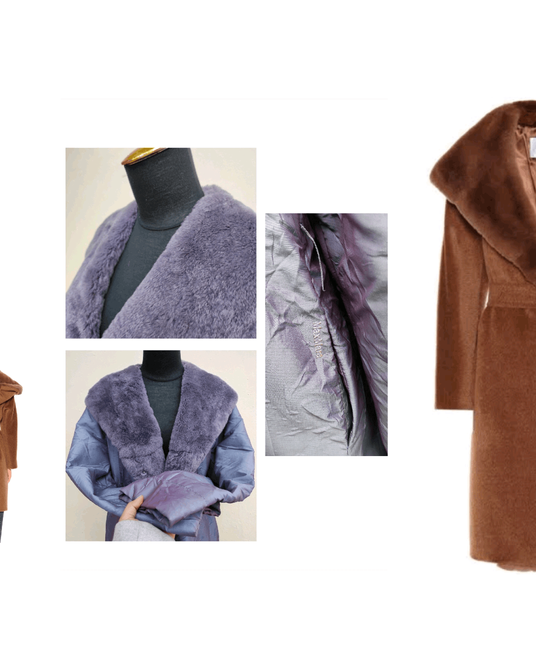 Max Mara × Vintage Sublime Fur-trimmed Alpaca & Wool Coat Size L / US 10 / IT 46 - 3 Thumbnail