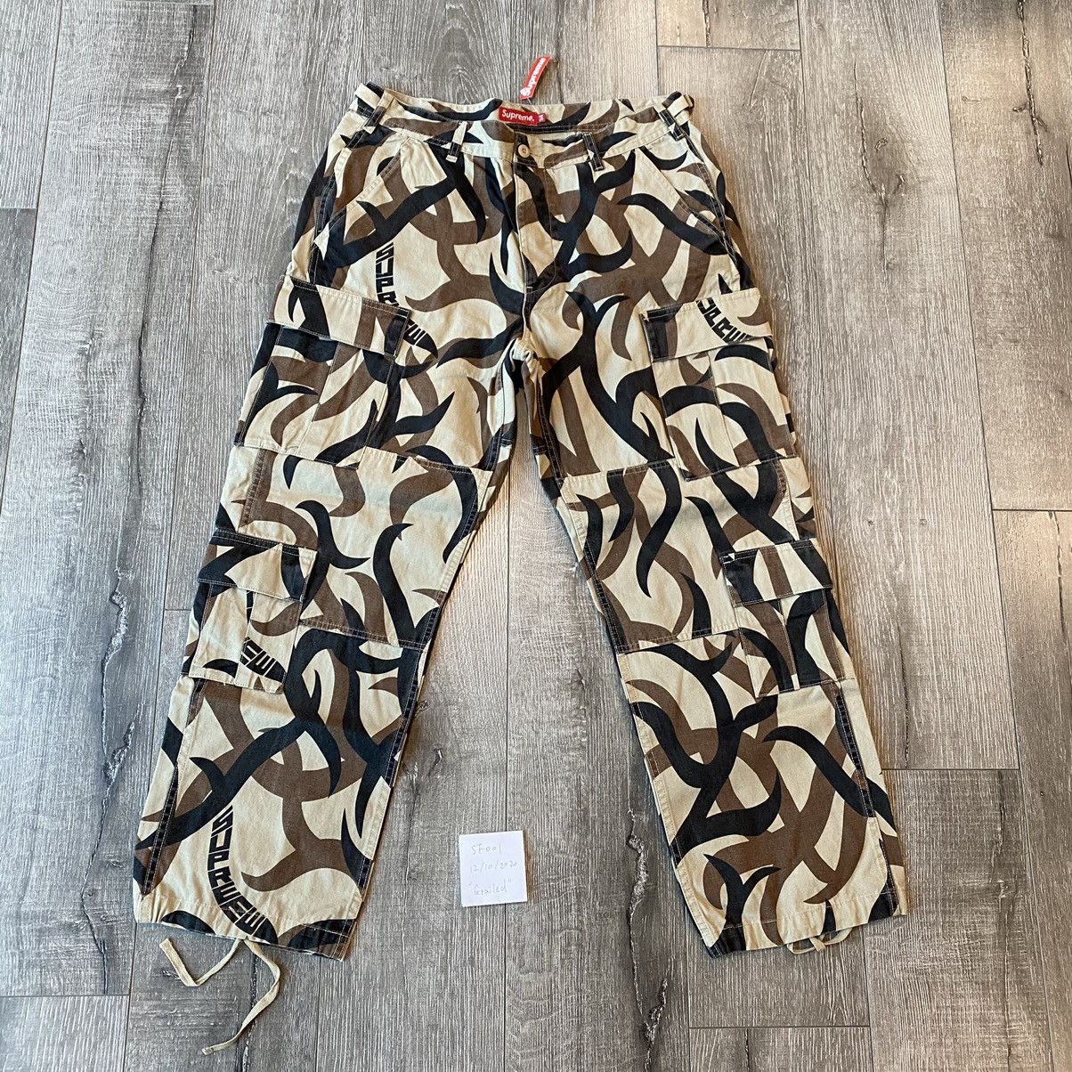 Supreme FW19 Supreme Cargo Pant Tan Tribal Camo Size 34 | Grailed